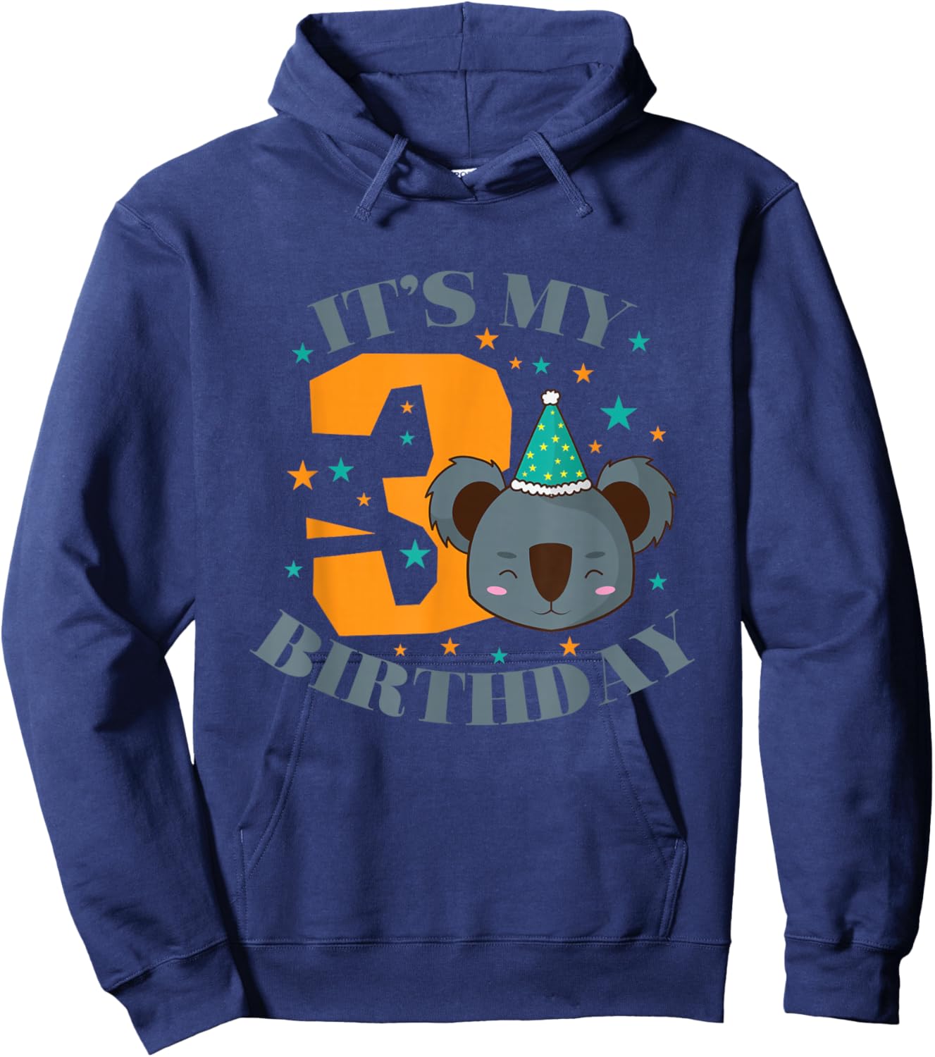 It's My 3rd Birthday Koala Child Girl Hoodie - Hoodie | Navy