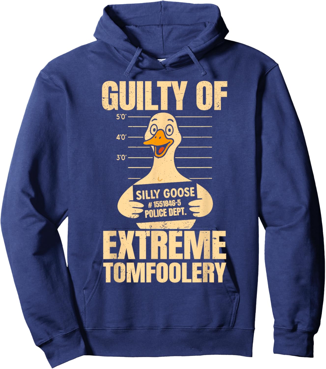 Funny Silly Goose Tomfoolery Hoodie - Hoodie | Navy
