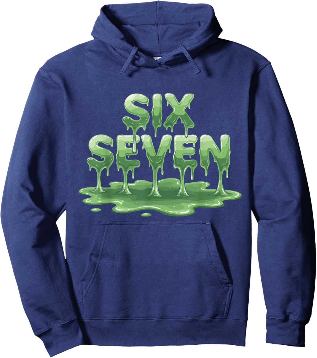 Six Seven Slime Meme Dripping 67 Design Hoodie - Hoodie | Navy