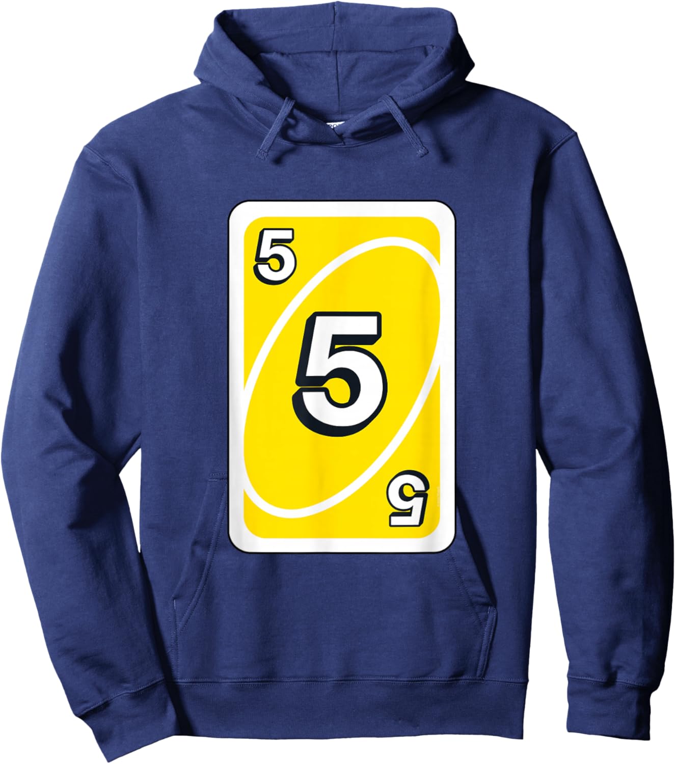UNO Halloween Yellow 5" Card Hoodie - Hoodie | Navy