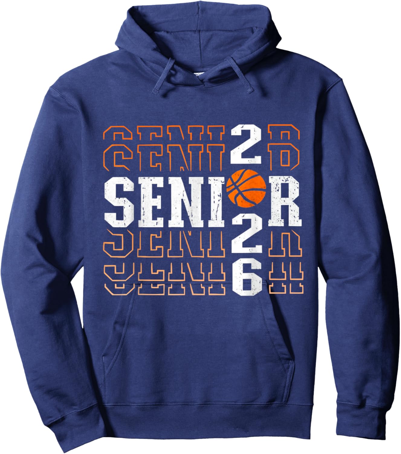 Senior Basketball 2026 Class of 26 Player Team Hoodie - Hoodie | Navy