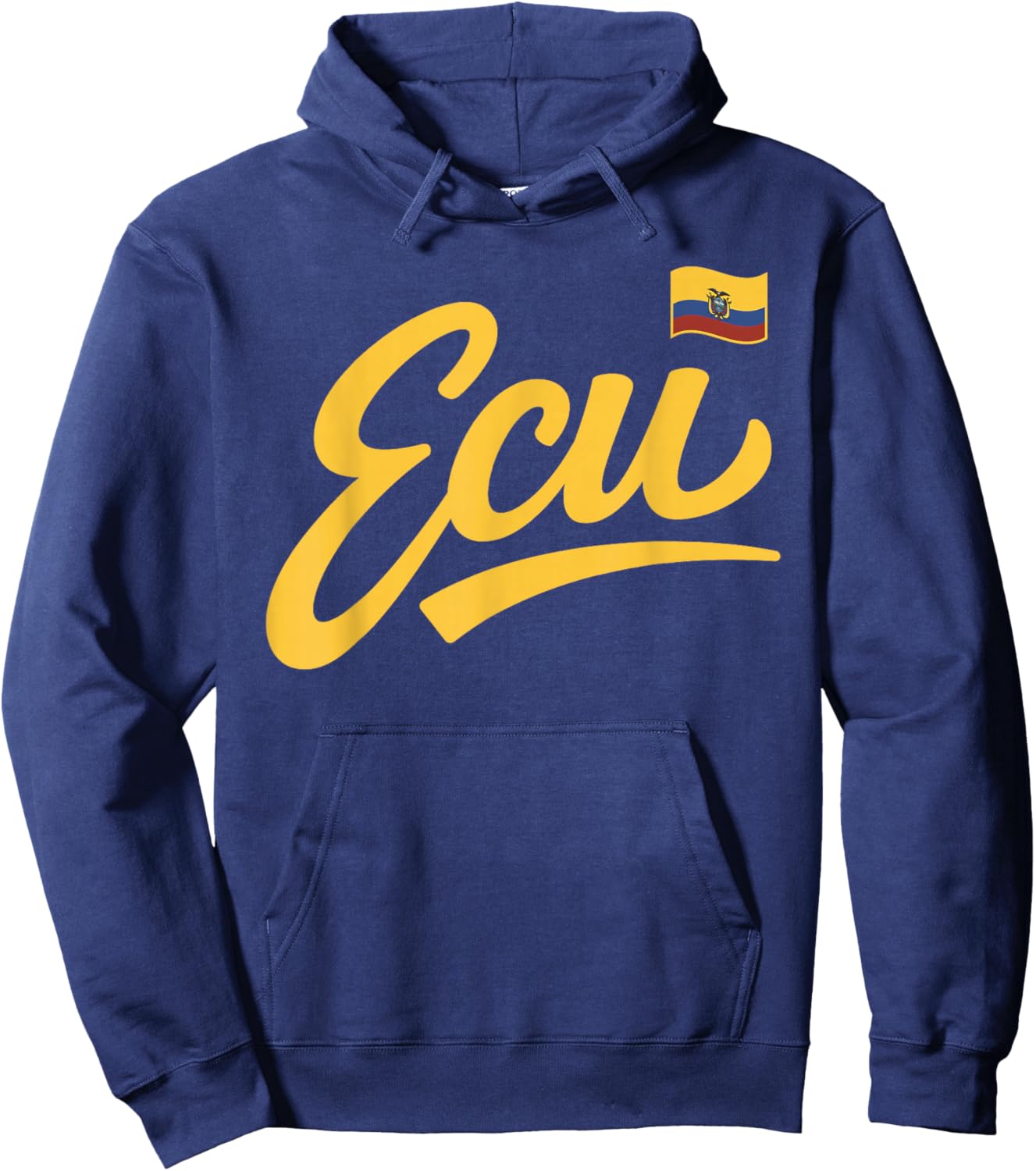 Ecuador Vintage Script Fan Hoodie - Hoodie | Navy