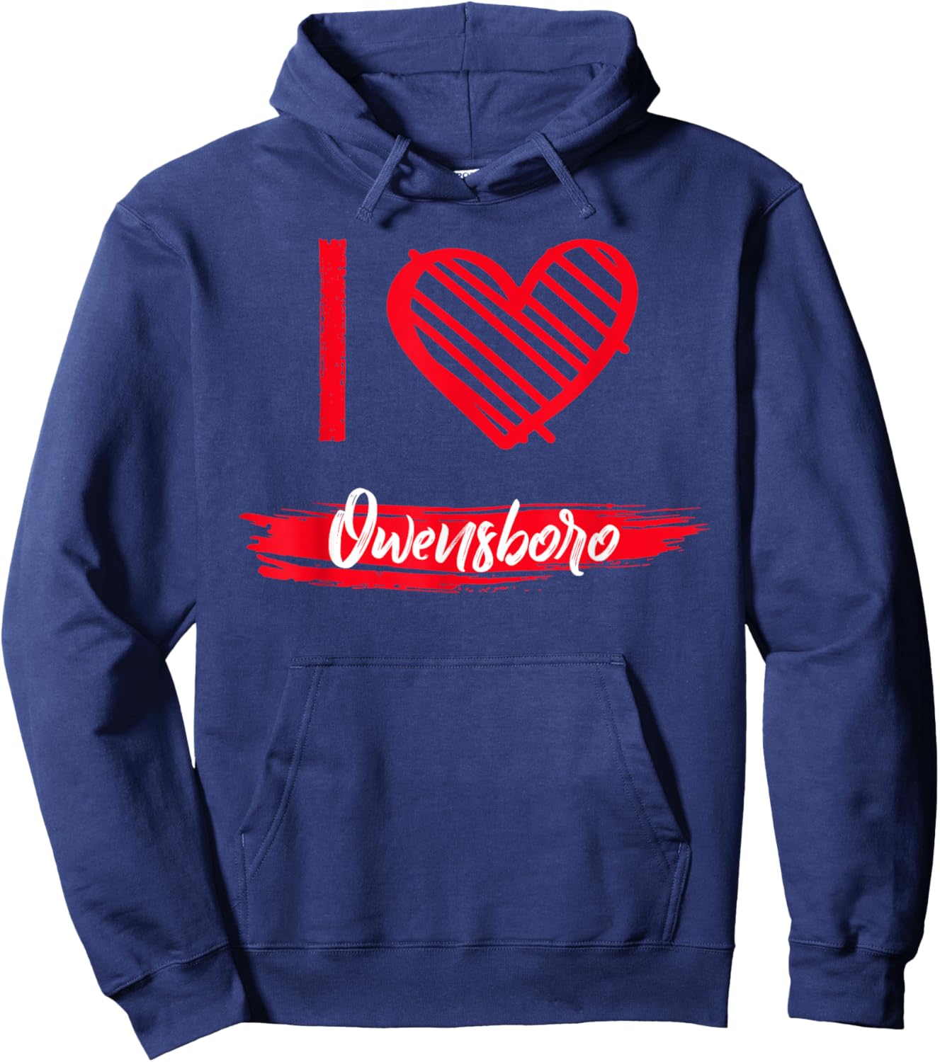 I Love Owensboro I Heart Owensboro Hoodie - Hoodie | Navy