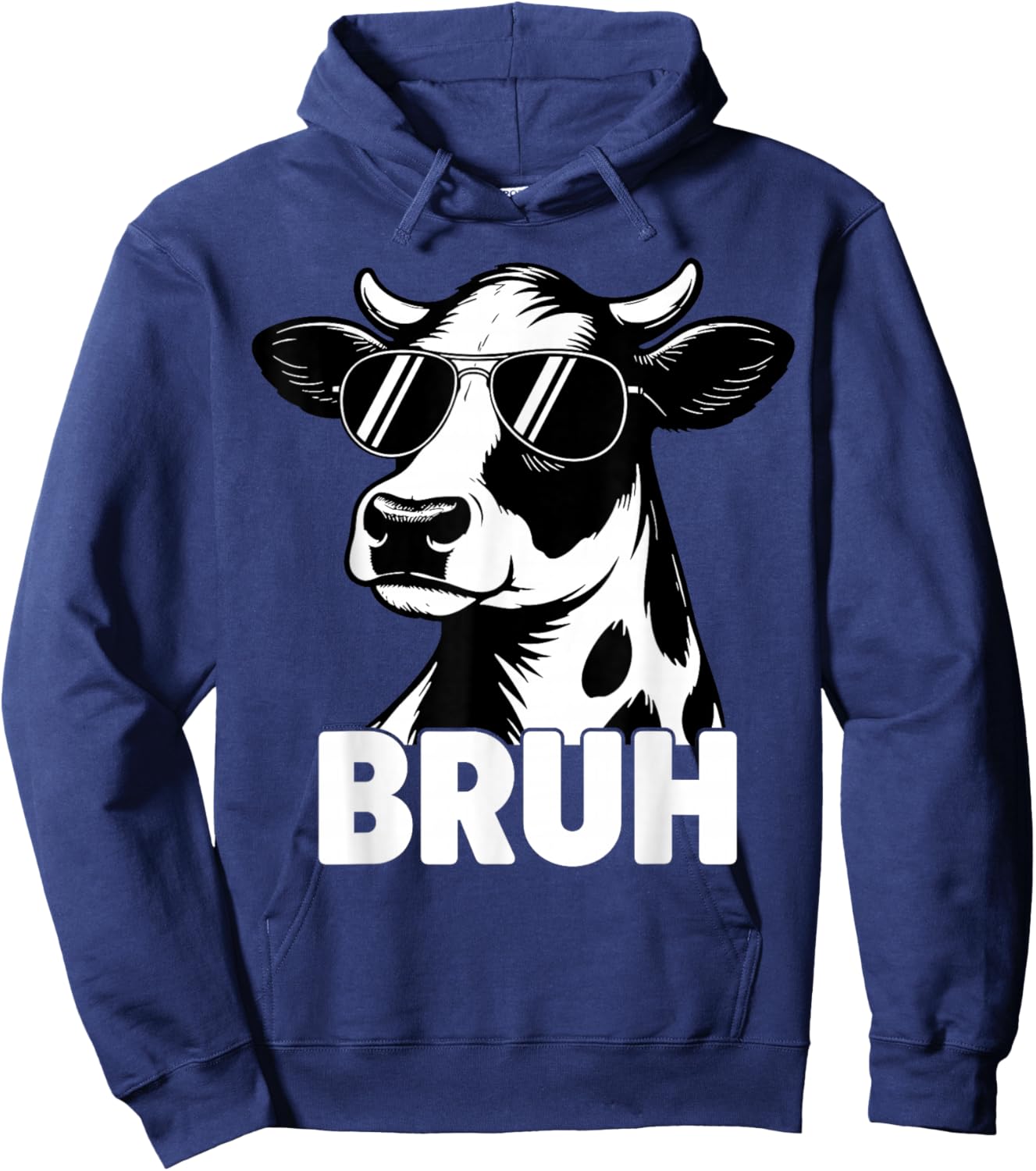 Bruh Cow Clothes Men Teen Boys Farm Animal Kids Hoodie - Hoodie | Navy