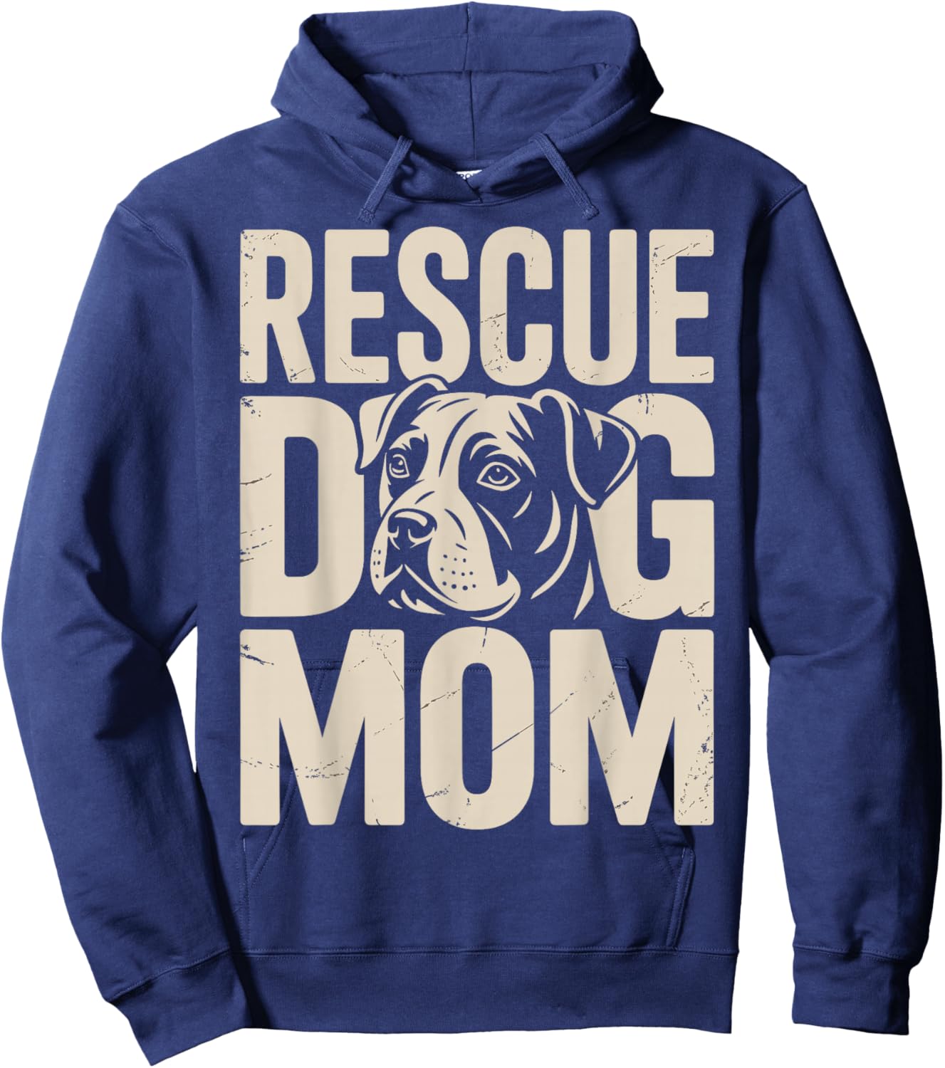 Rescue Dog Mom Puppy Adopted Dog Shelter Hoodie - Hoodie | Navy