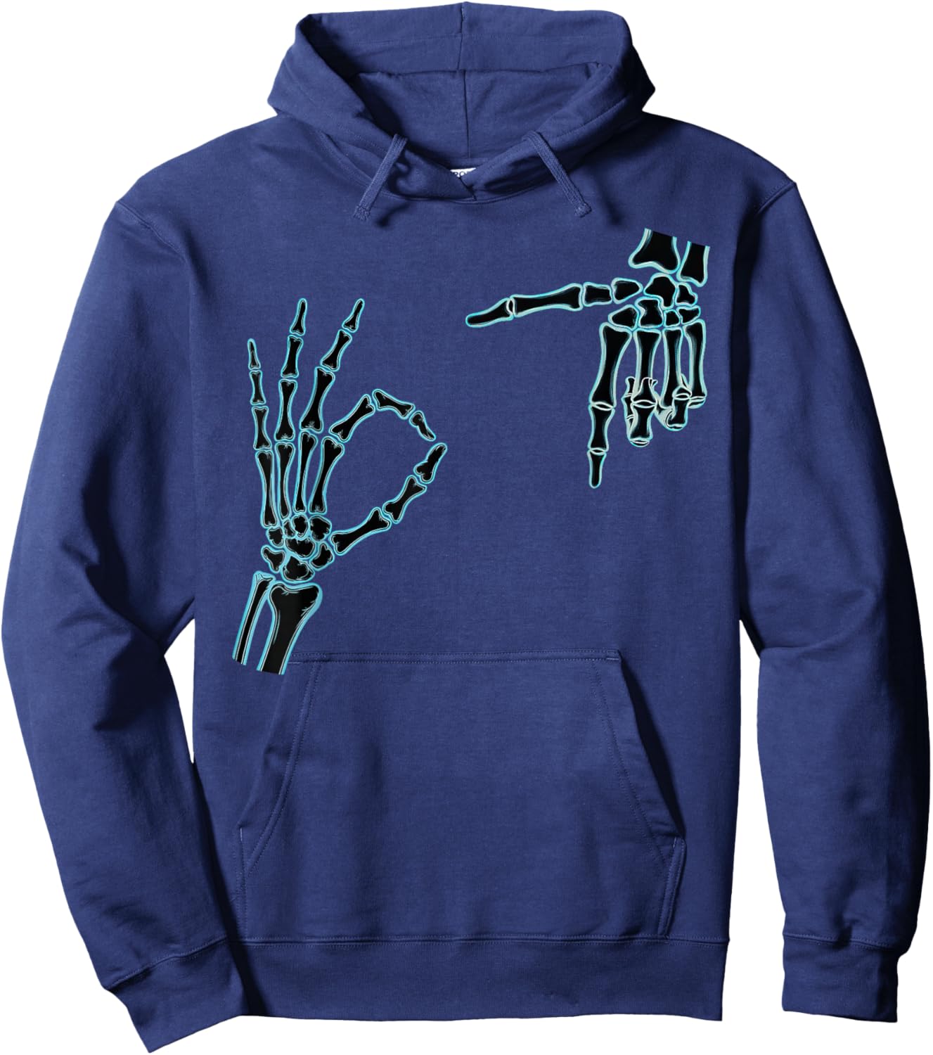 67 Meme Skeleton Hand 6 7 Halloween Six Seven Hoodie - Hoodie | Navy