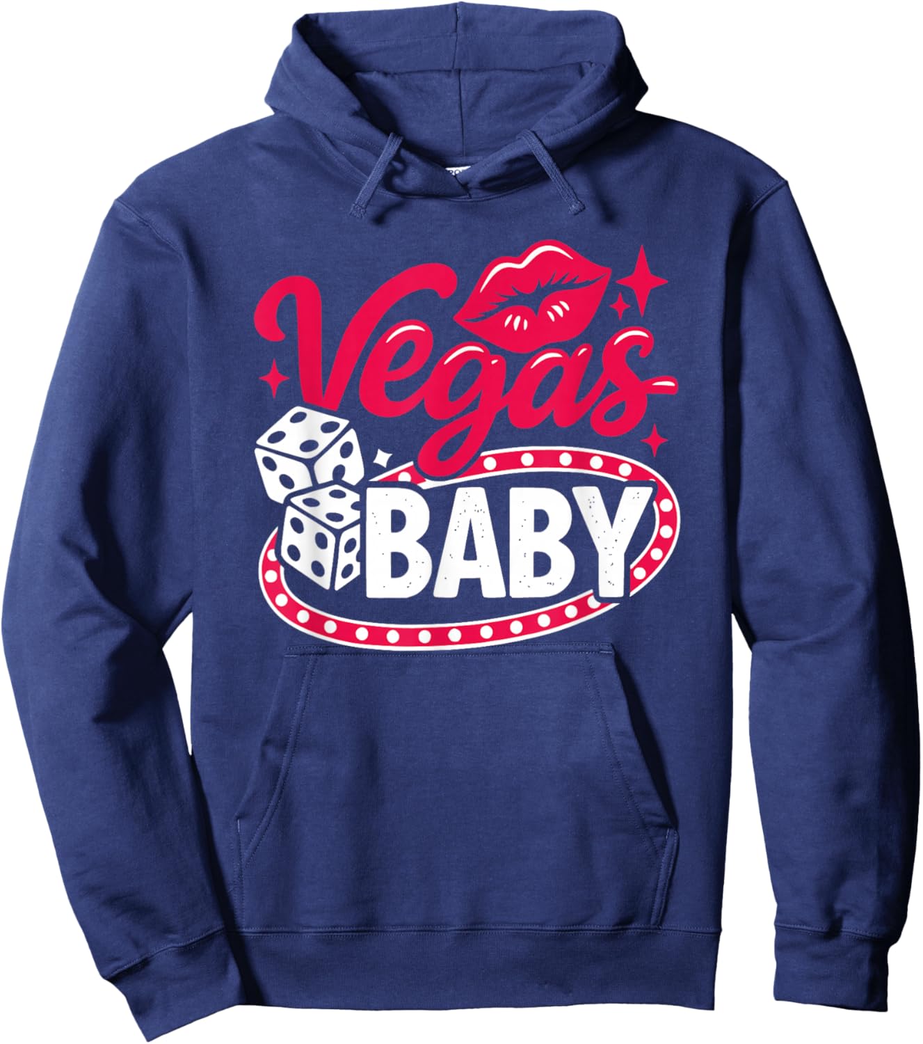 Vegas Baby Retro Las Vegas Girls Trip Matching Hoodie - Hoodie | Navy