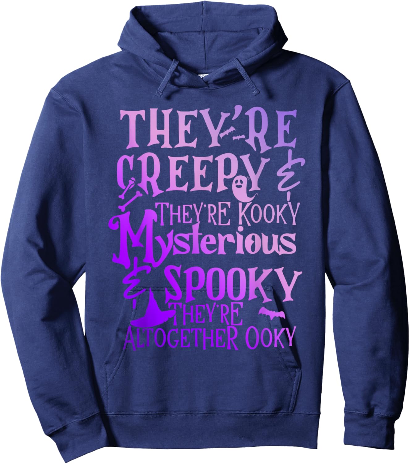 They're Creepy & They're Kooky Mysterious Hoodie - Hoodie | Navy