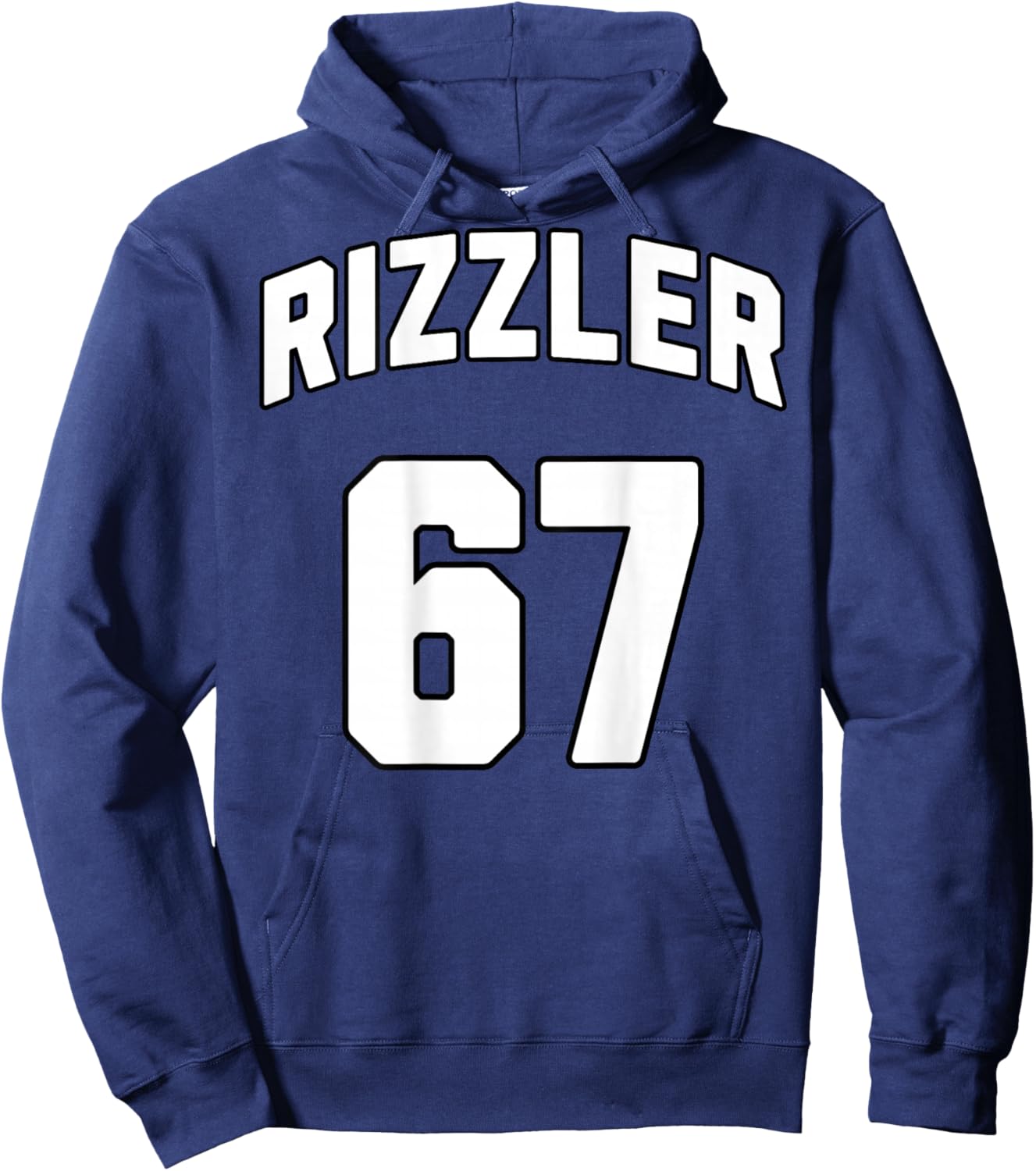 RIZZLER 67 Jersey On Back Hoodie - Hoodie | Navy