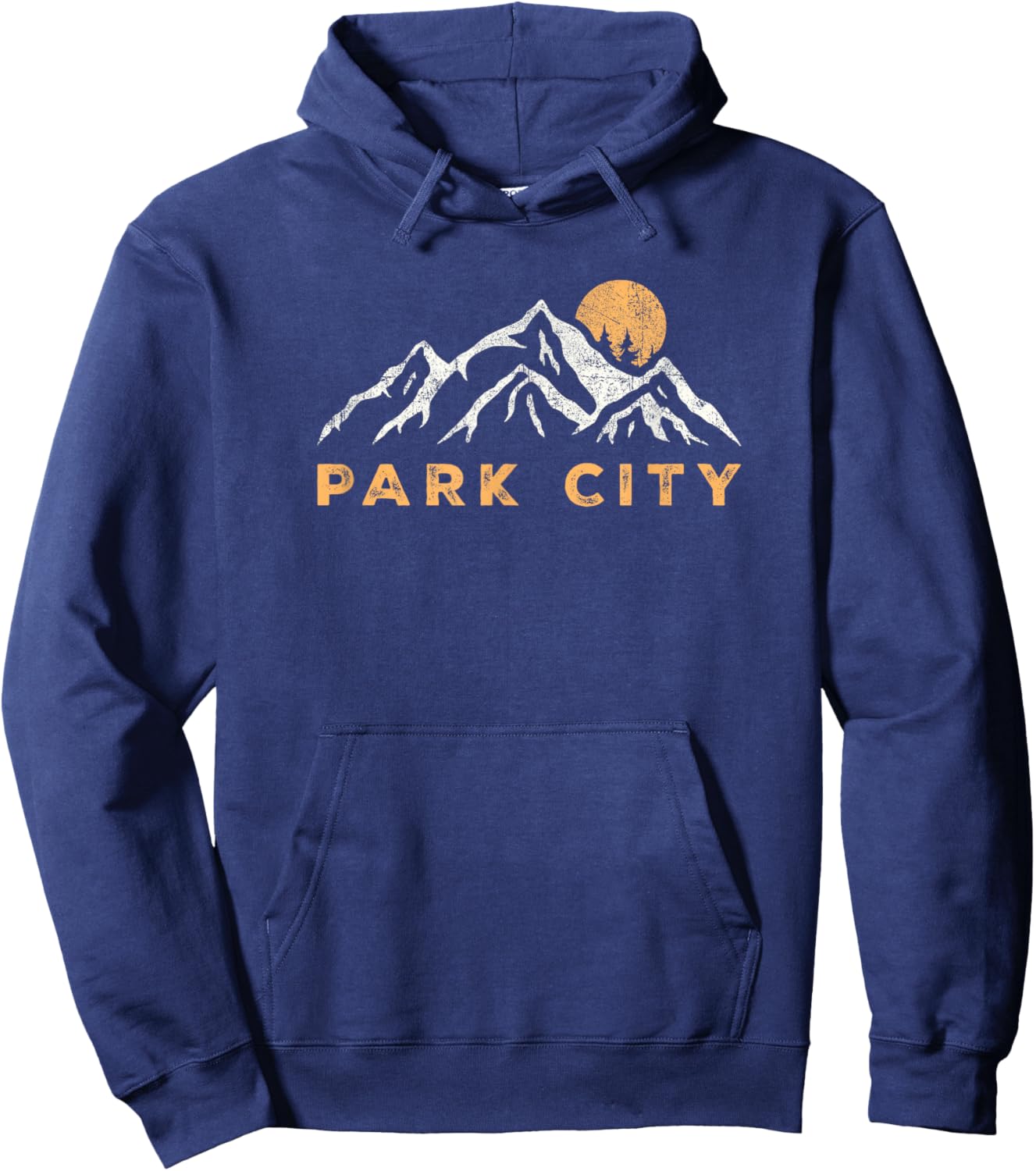 Park City Utah Retro Mountain Souvenir Vintage Hoodie - Hoodie | Navy