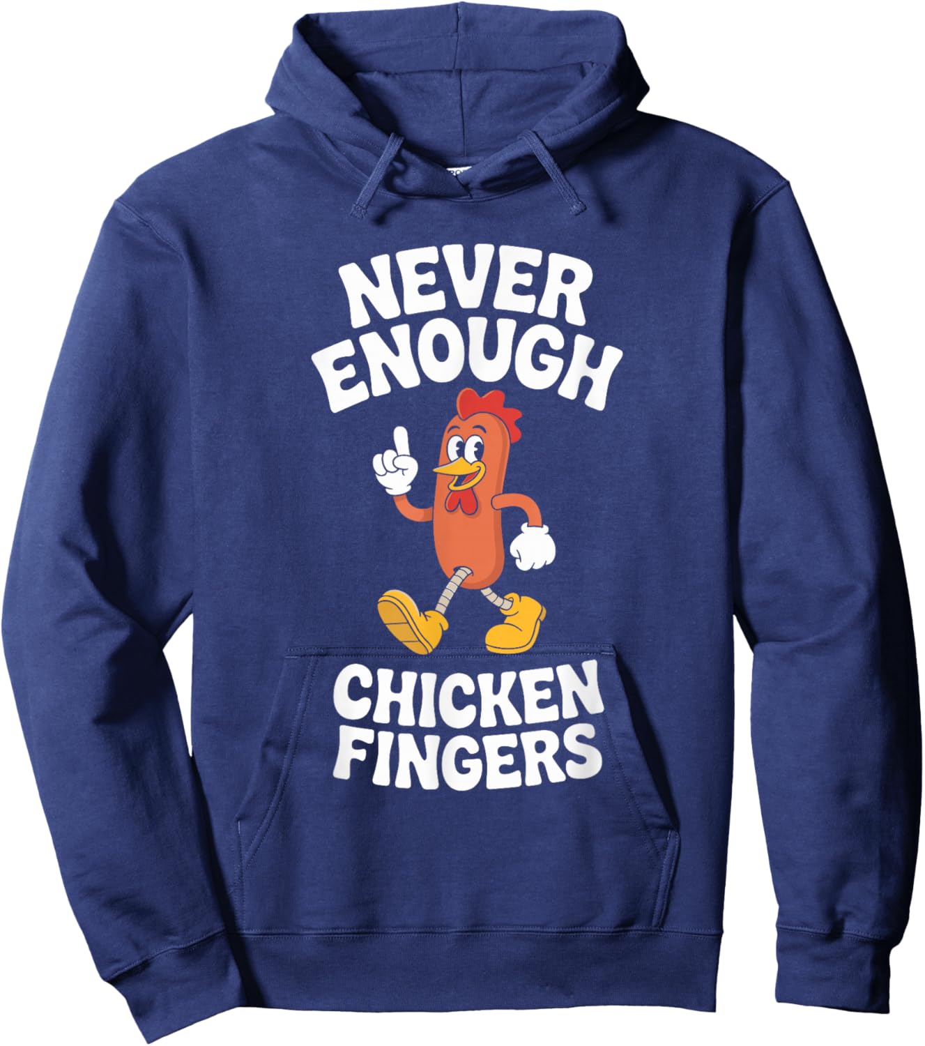 Funny Chicken Finger or Chicken Fingers Retro Hoodie - Hoodie | Navy