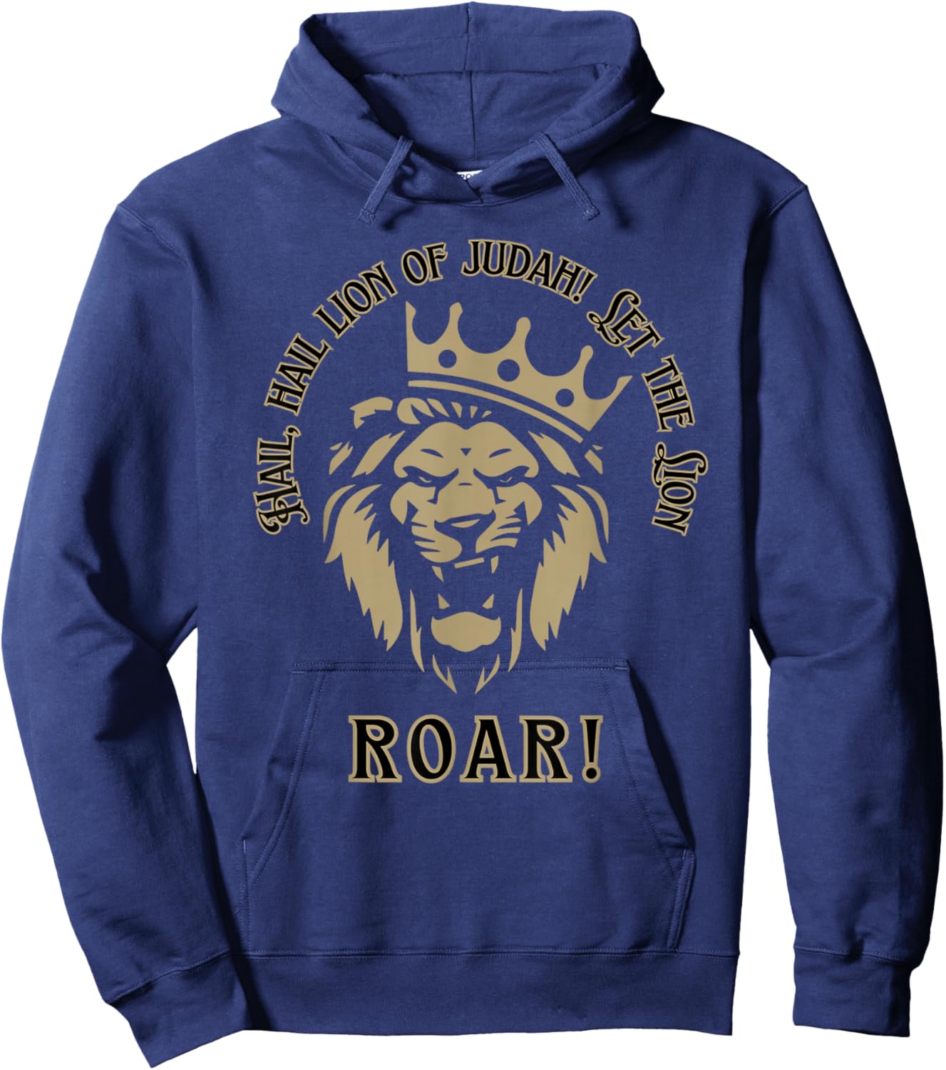 Hail Lion of Judah Let The Lion Roar King Jesus Hoodie - Hoodie | Navy