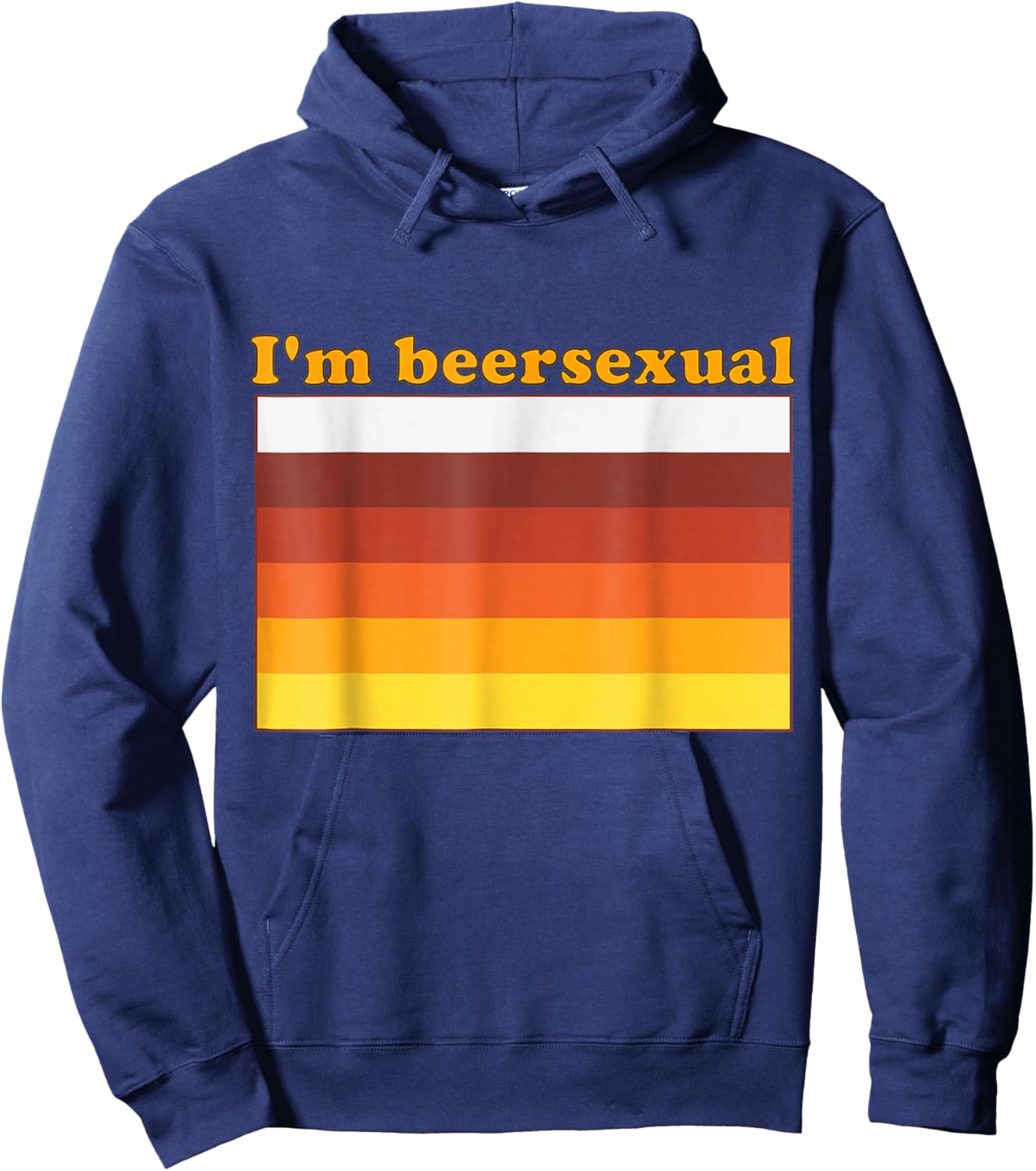 I'm Beersexual Beer Drinking LGBTQ Pride Design Hoodie - Hoodie | Navy