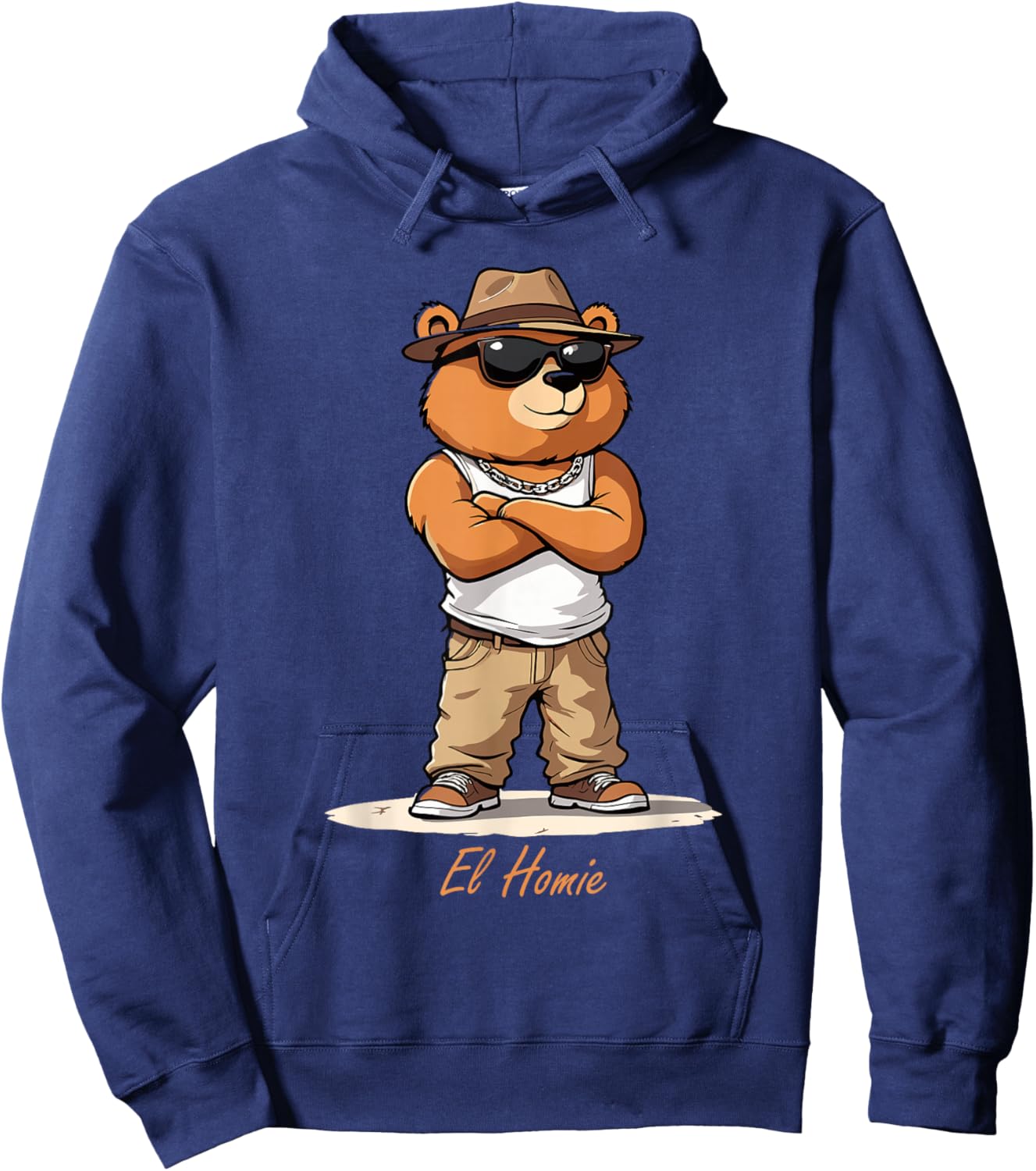 El Homie Cholo Bear Hoodie - Hoodie | Navy