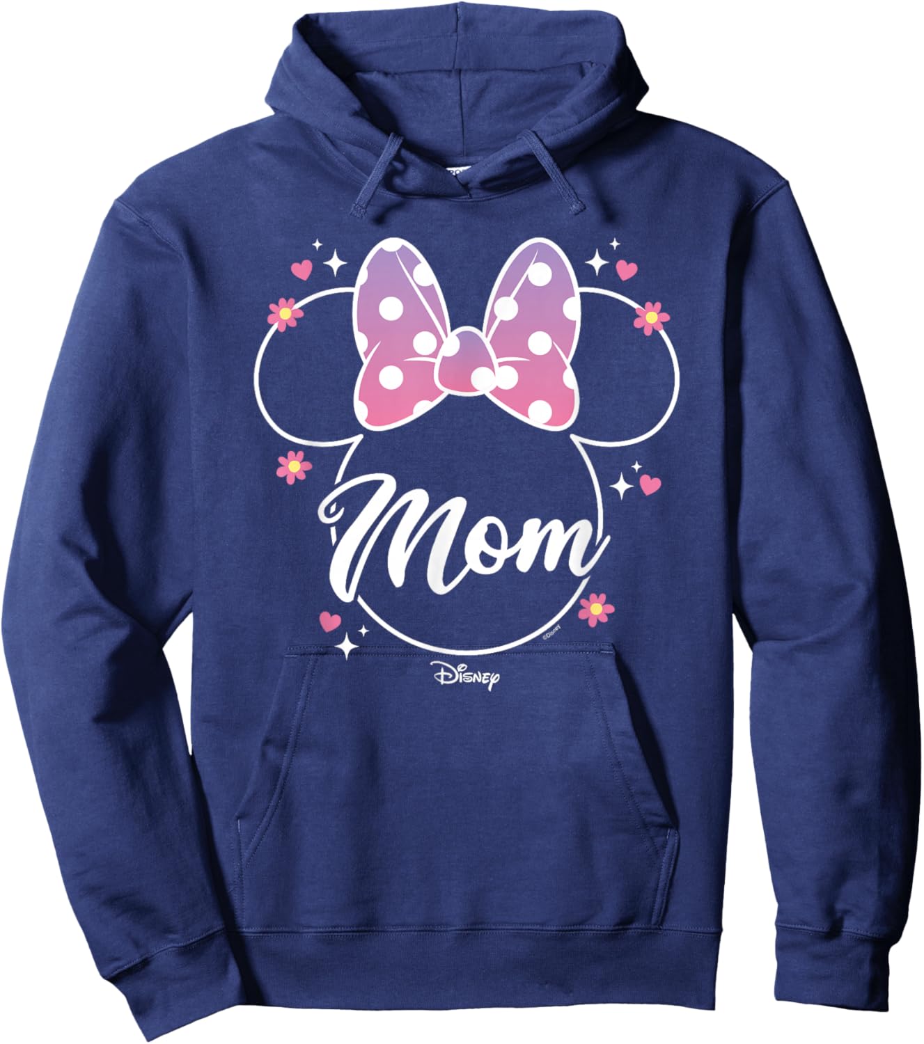 Disney Minnie Mouse Mom Polka Dot Bow Floral Hoodie - Hoodie | Navy