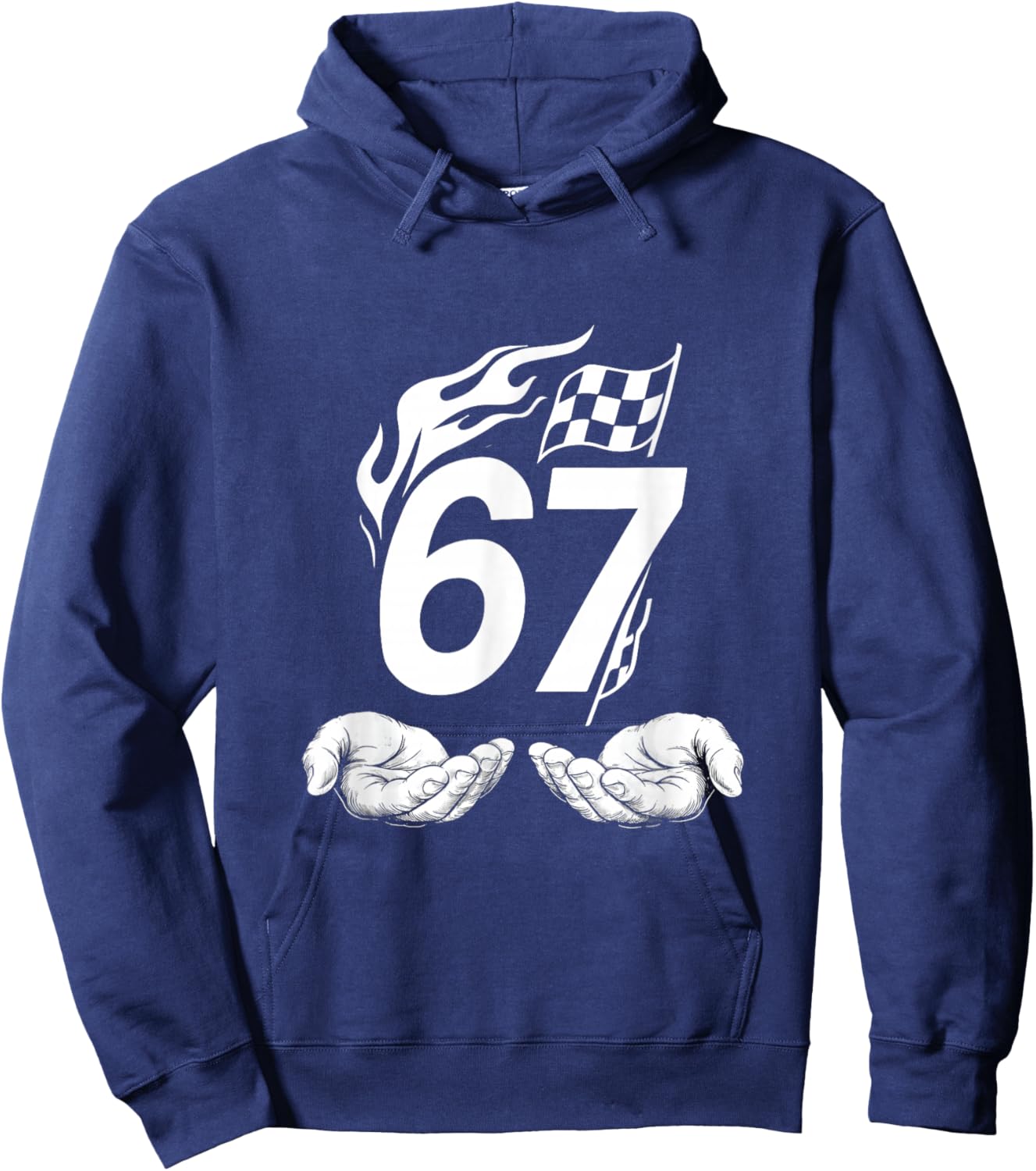 Six Seven 6-7 Meme sixtyseven Hoodie - Hoodie | Navy