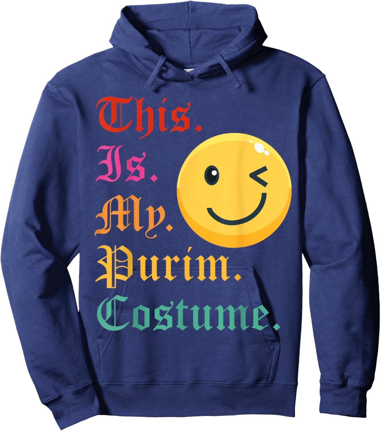 This is My Purim Costume Funny Jewish Hoodie - Hoodie | Navy
