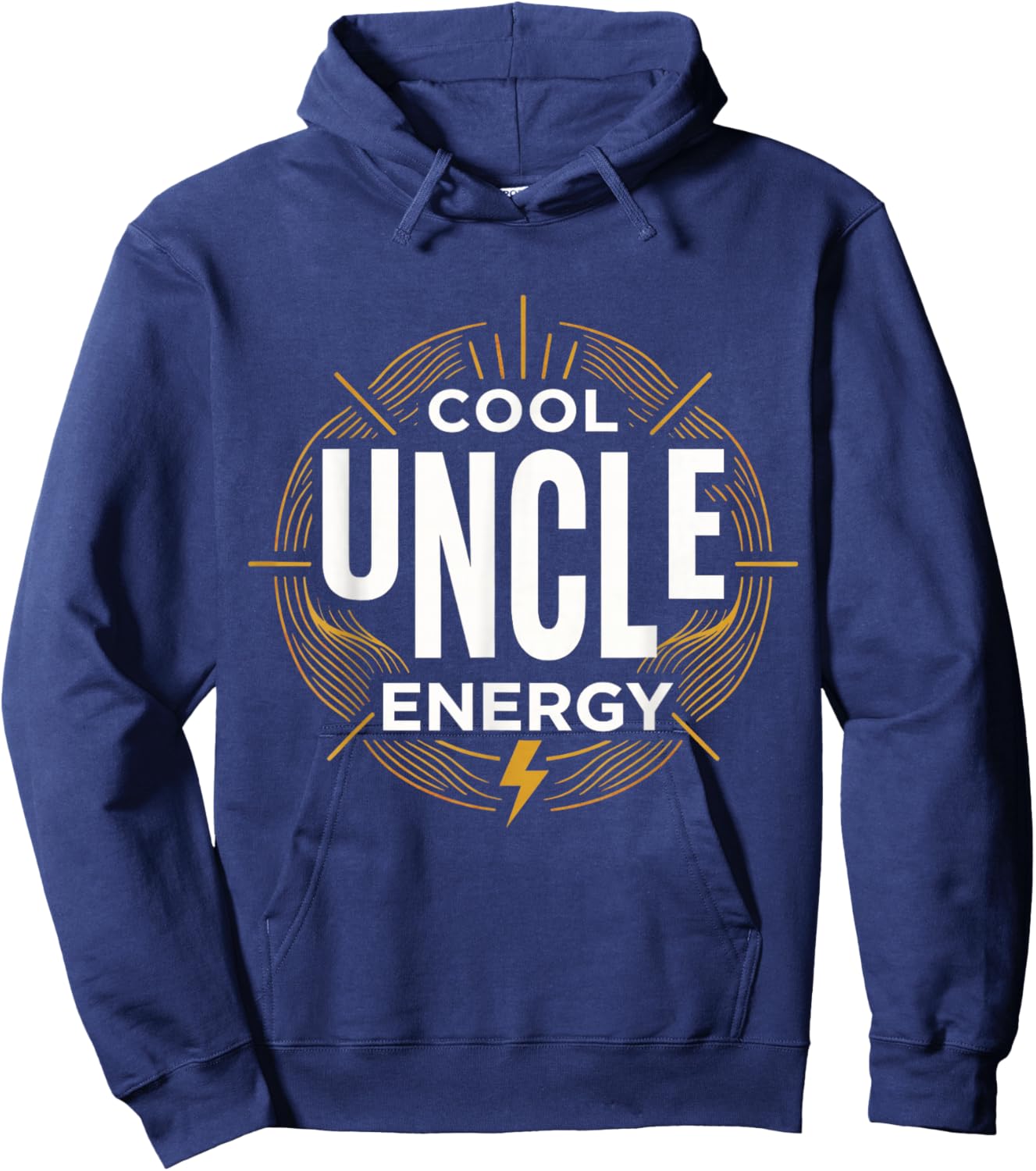 Cool Uncle Energy | Funny Uncle Family Humor Hoodie - Hoodie | Navy
