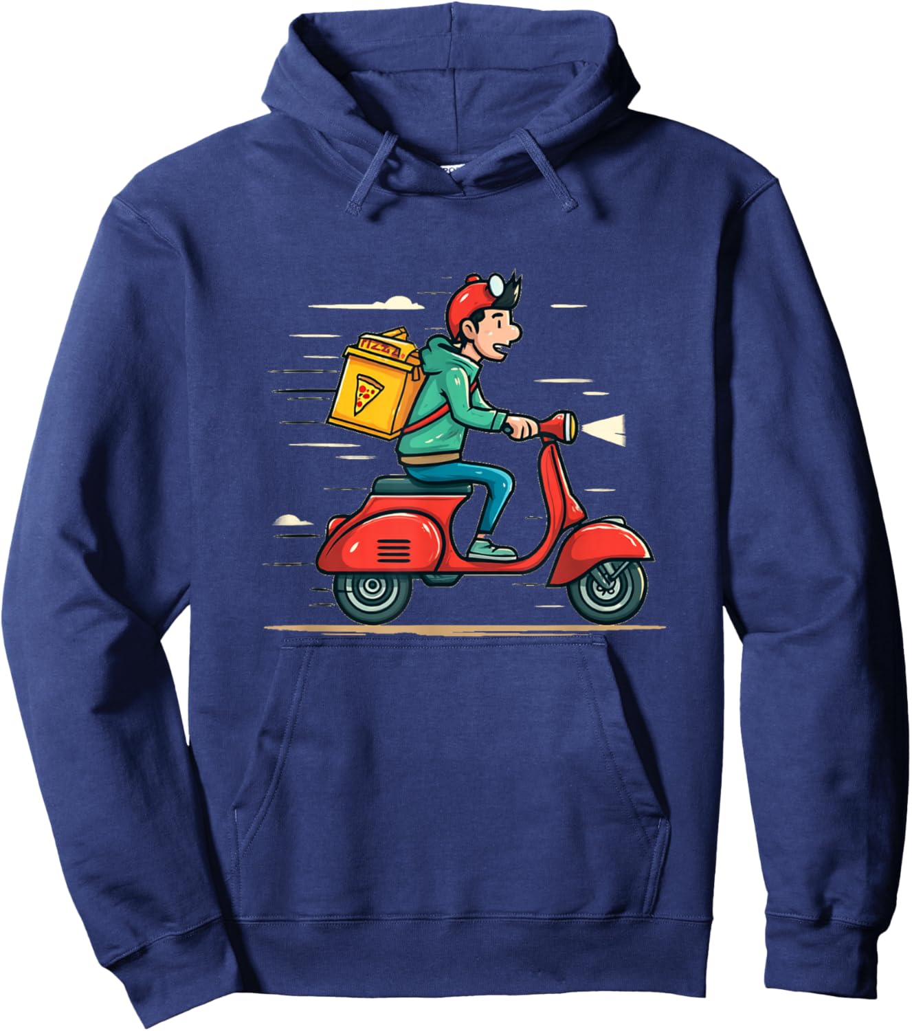 Funny Delivery Boy Costume for Pizza Lovers Hoodie - Hoodie | Navy