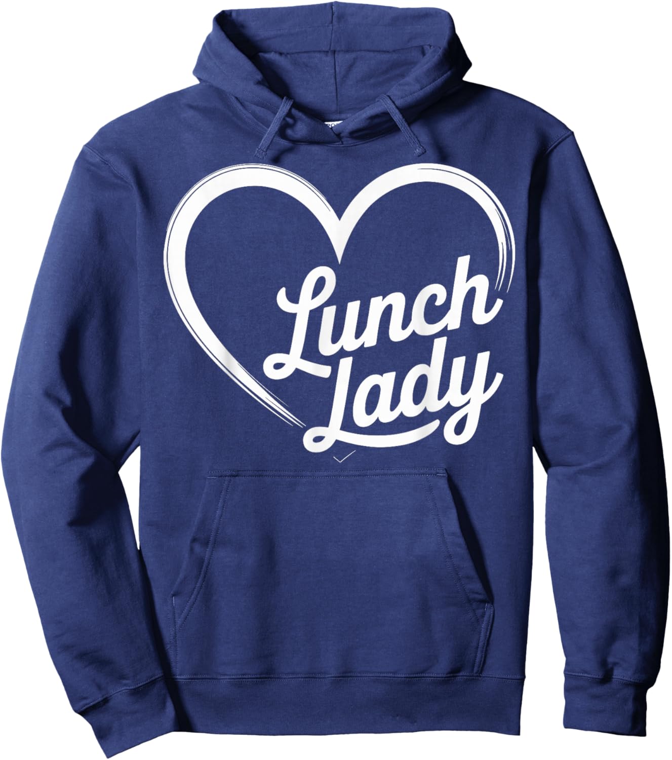 Lunch Lady Heart Hoodie - Hoodie | Navy