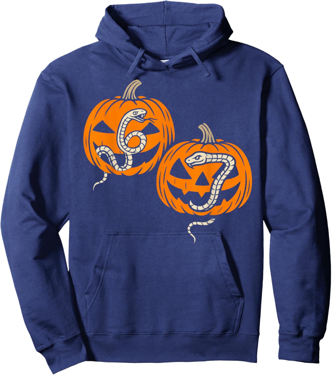Snakes and Pumpkins 6 7 Halloween Hoodie - Hoodie | Navy