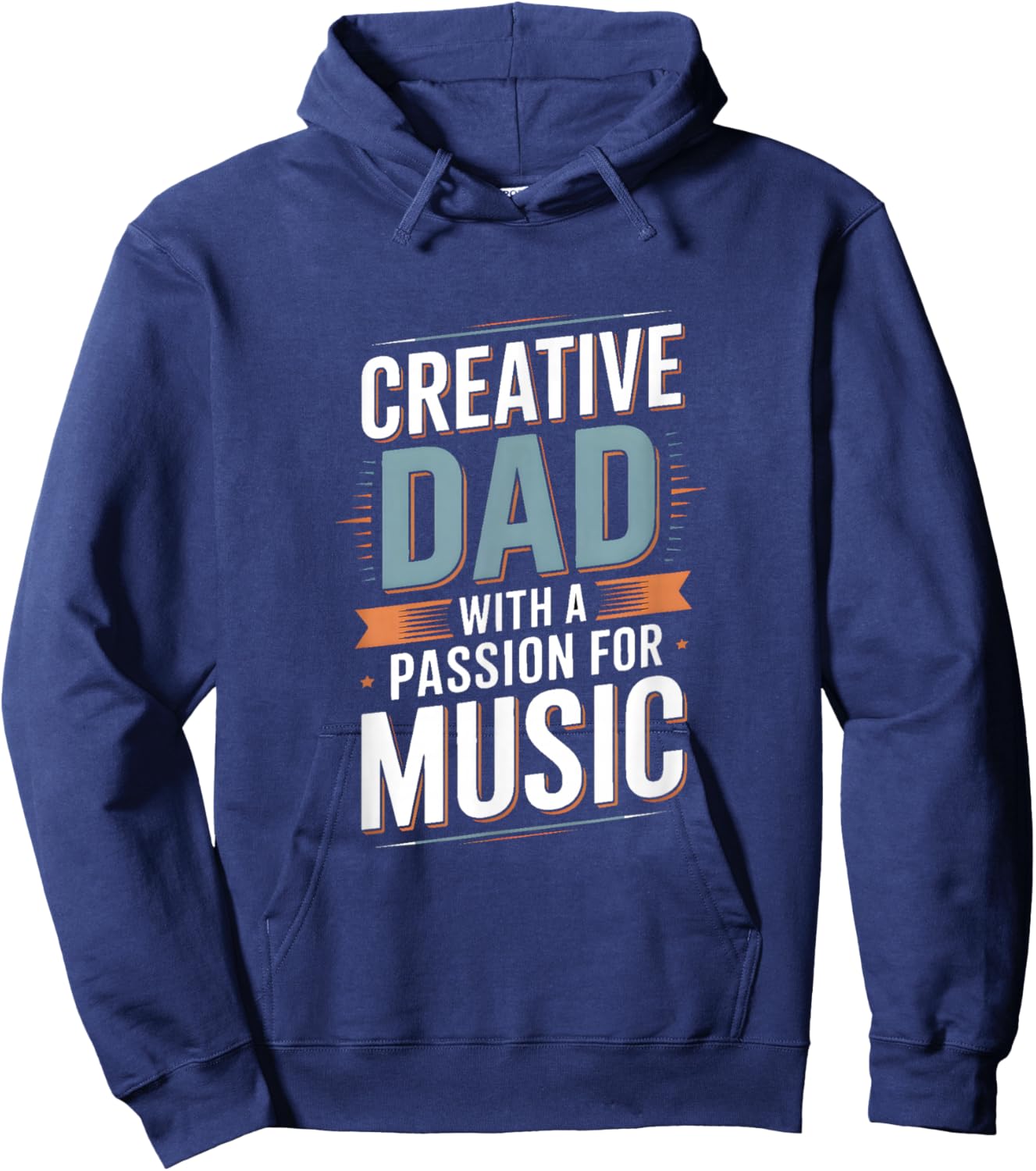 Creative Dad with A Passion for Music Father Hoodie - Hoodie | Navy
