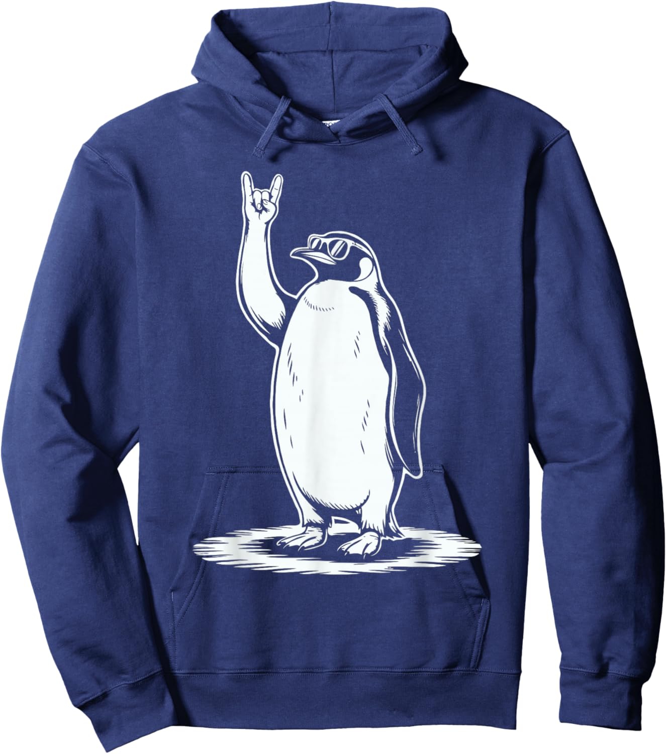Emperor Penguin Punk Rock Rocker Heavy Metal Hoodie - Hoodie | Navy