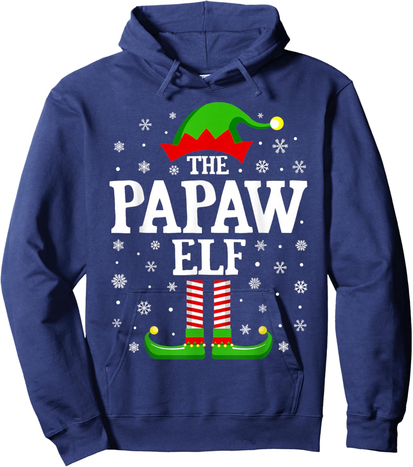 Papaw Elf Funny Christmas Family Matching Hoodie - Hoodie | Navy