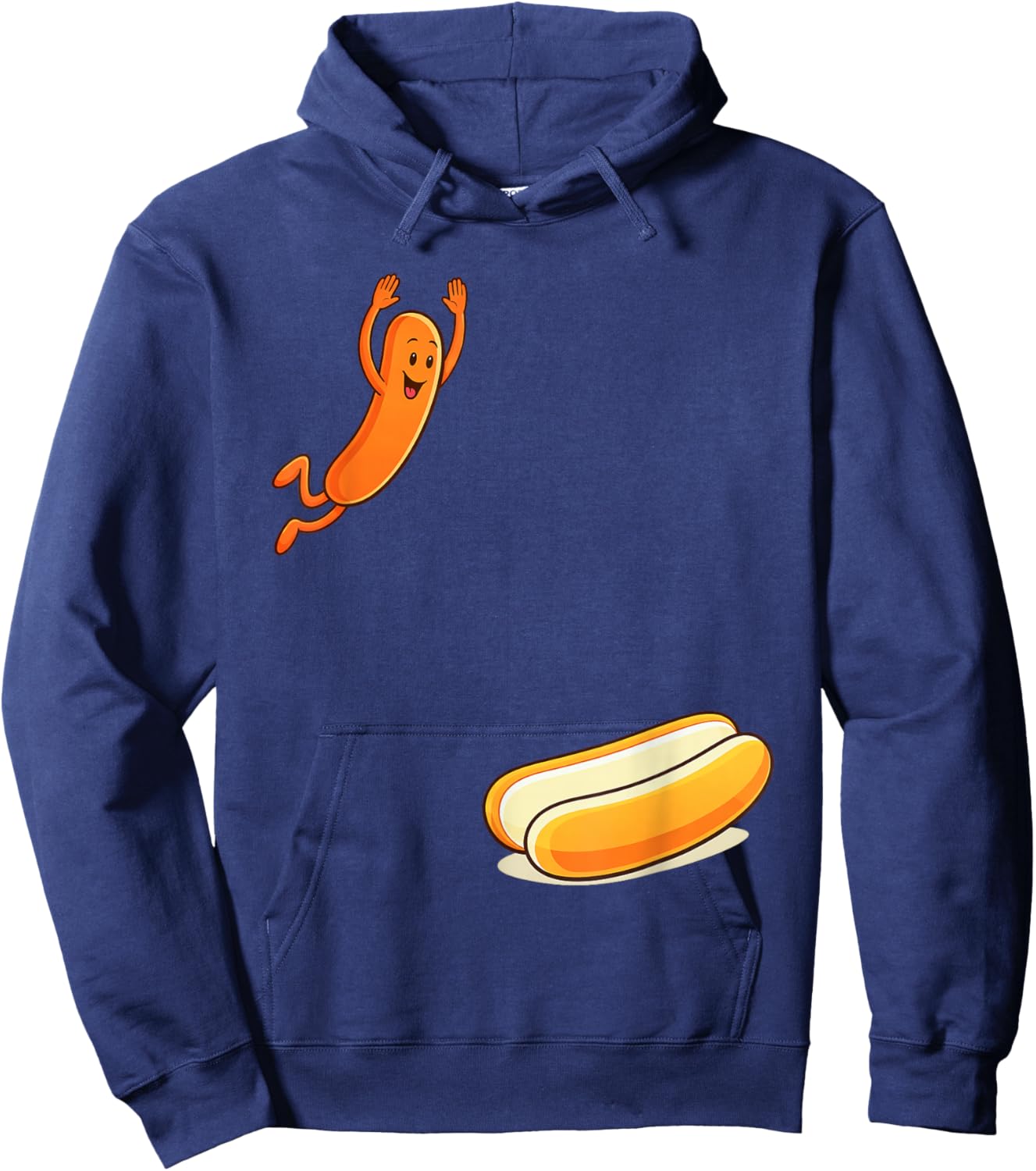 Retro Vintage Hotdog High Dive 4th of July Hoodie - Hoodie | Navy