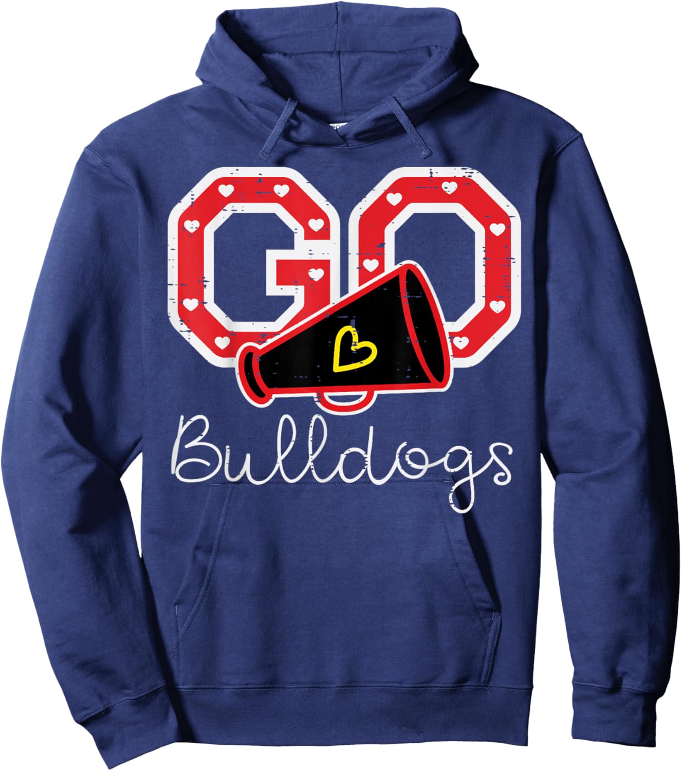 Go Bulldog Men Kids Boys Women Girls Youth Teen Hoodie - Hoodie | Navy