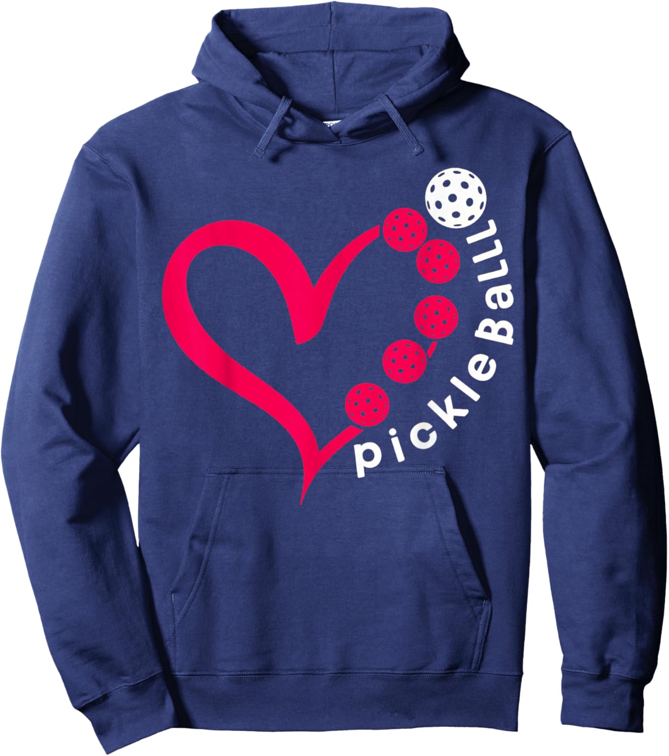 Pickleball Valentine - Heart Pickleball Lovers Hoodie - Hoodie | Navy