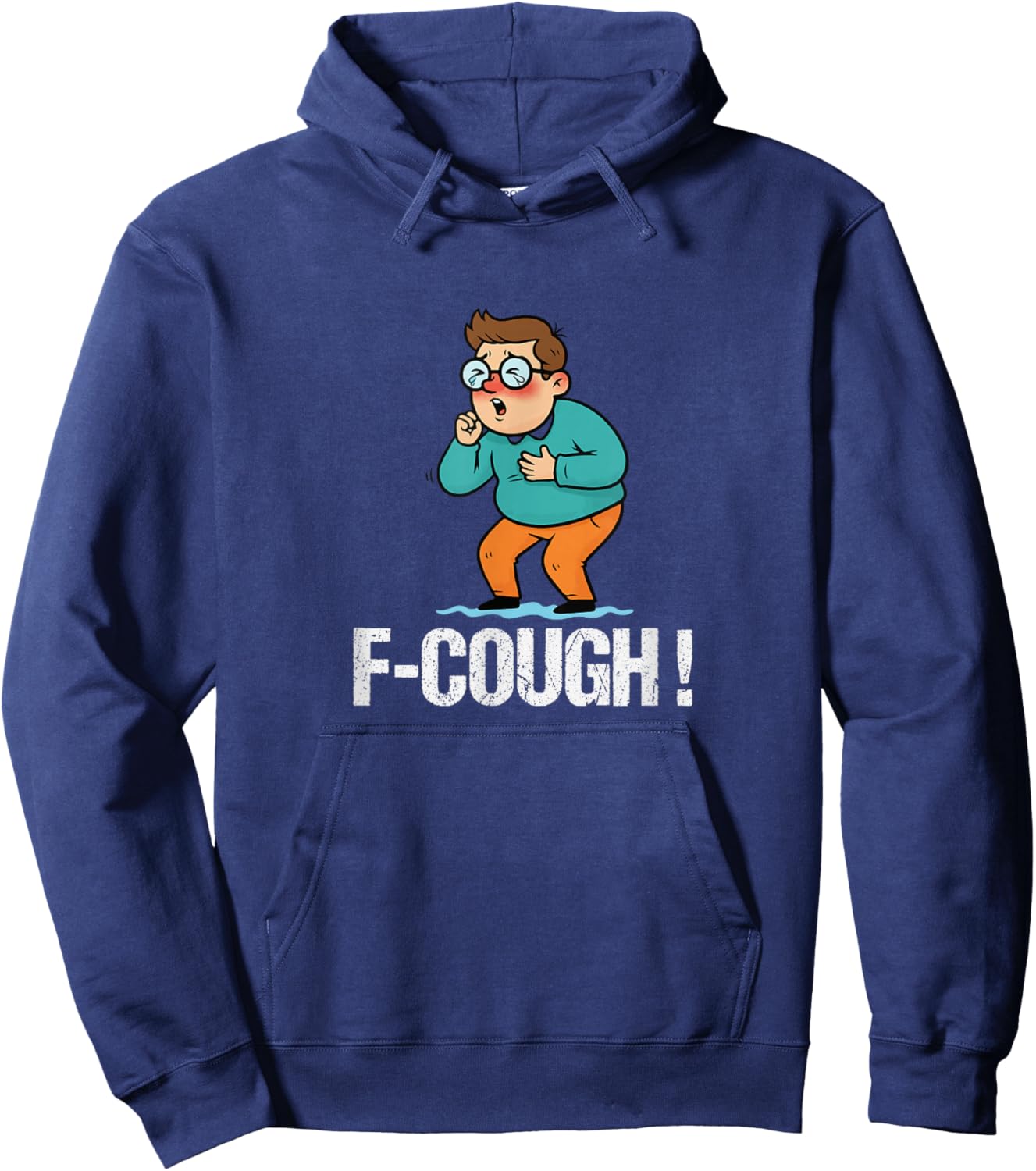 F-Cough - Funny Coughing Meme Hoodie - Hoodie | Navy