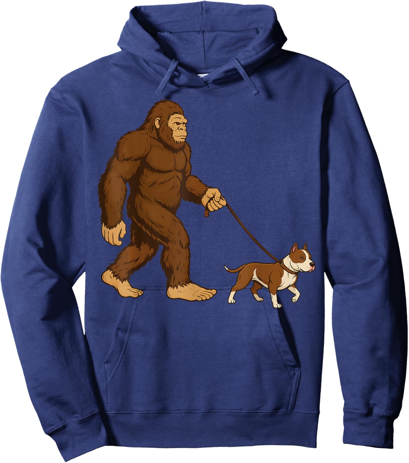 Bigfoot Pit Bull Retro Pitbull Hoodie - Hoodie | Navy