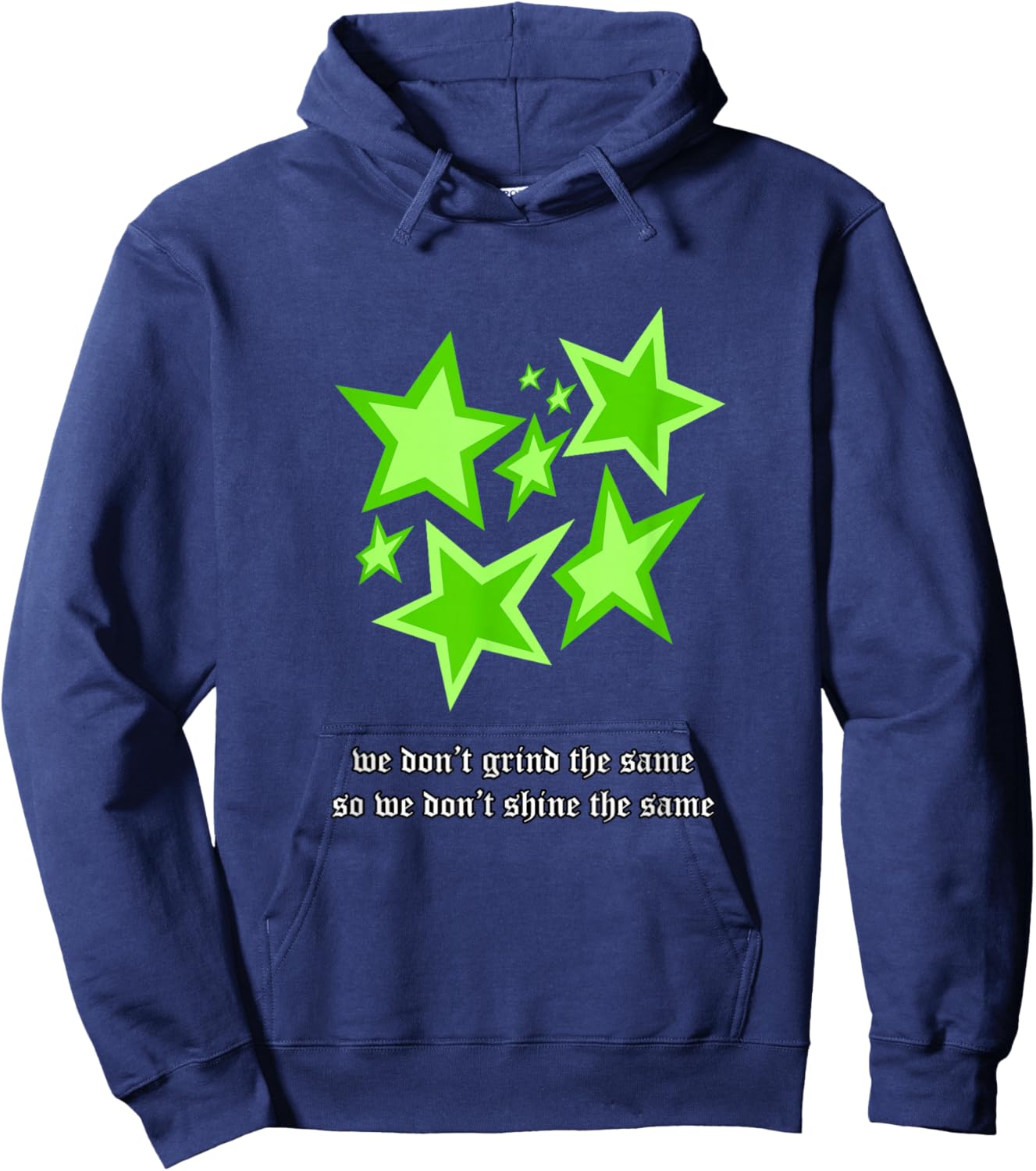Green Color Shine Like Us Green Graphic Hoodie - Hoodie | Navy