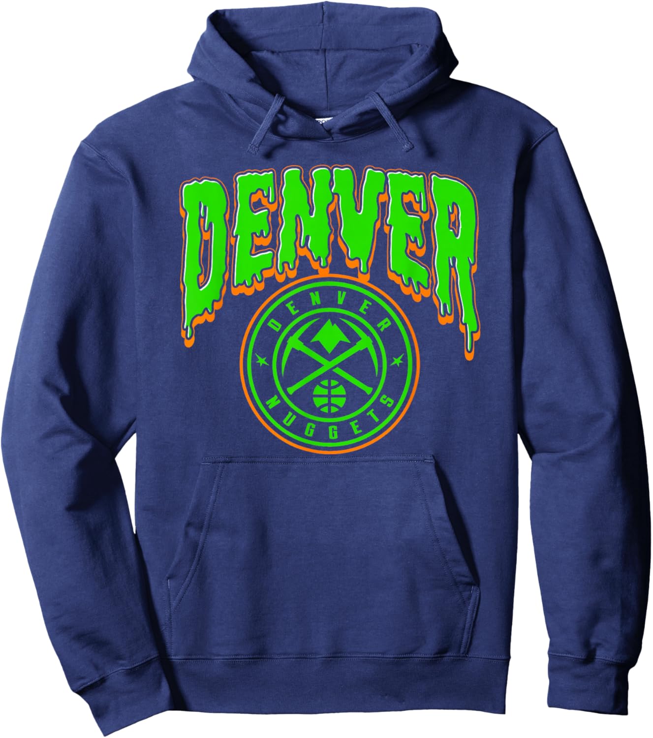 NBA Denver Nuggets Halloween Scary Logo Hoodie - Hoodie | Navy