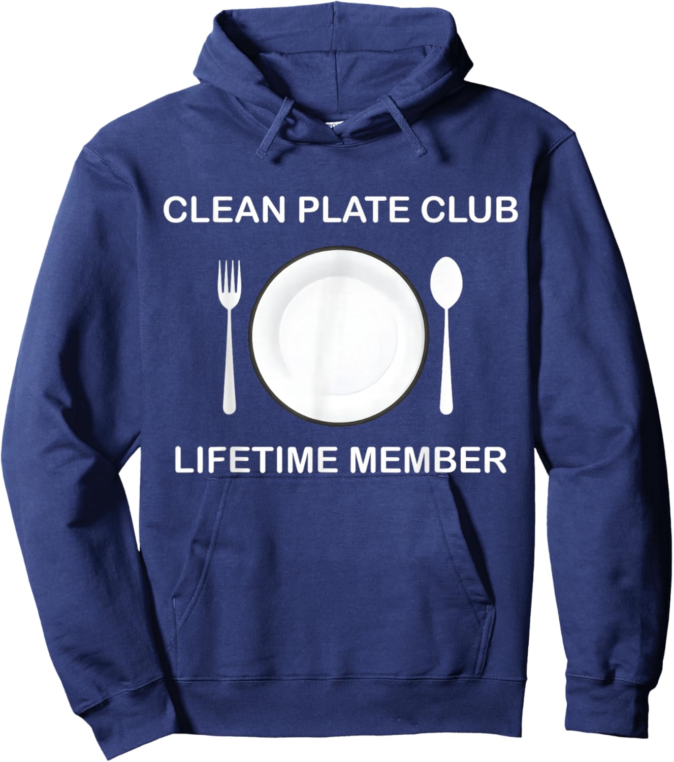 Clean Plate Club Lifetime Member Funny Food Hoodie - Hoodie | Navy