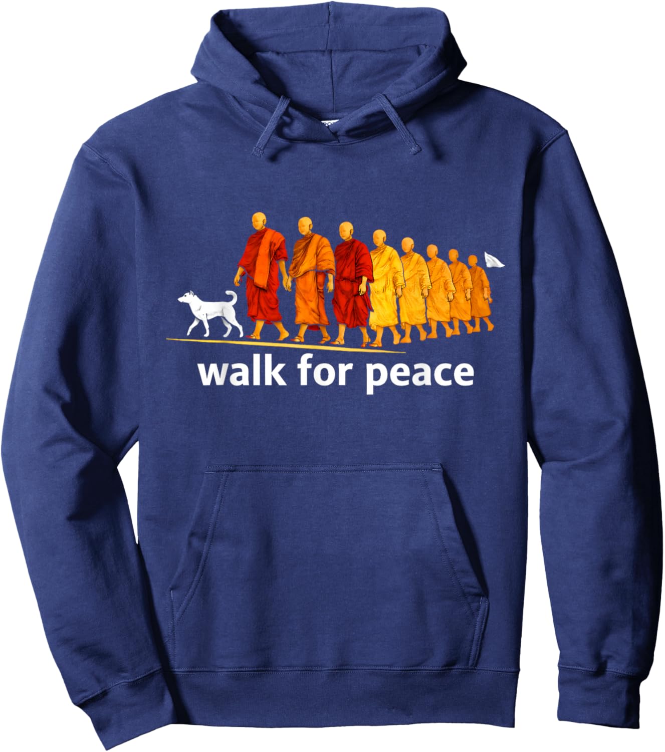 Retro Walk for Peace Hoodie - Hoodie | Navy