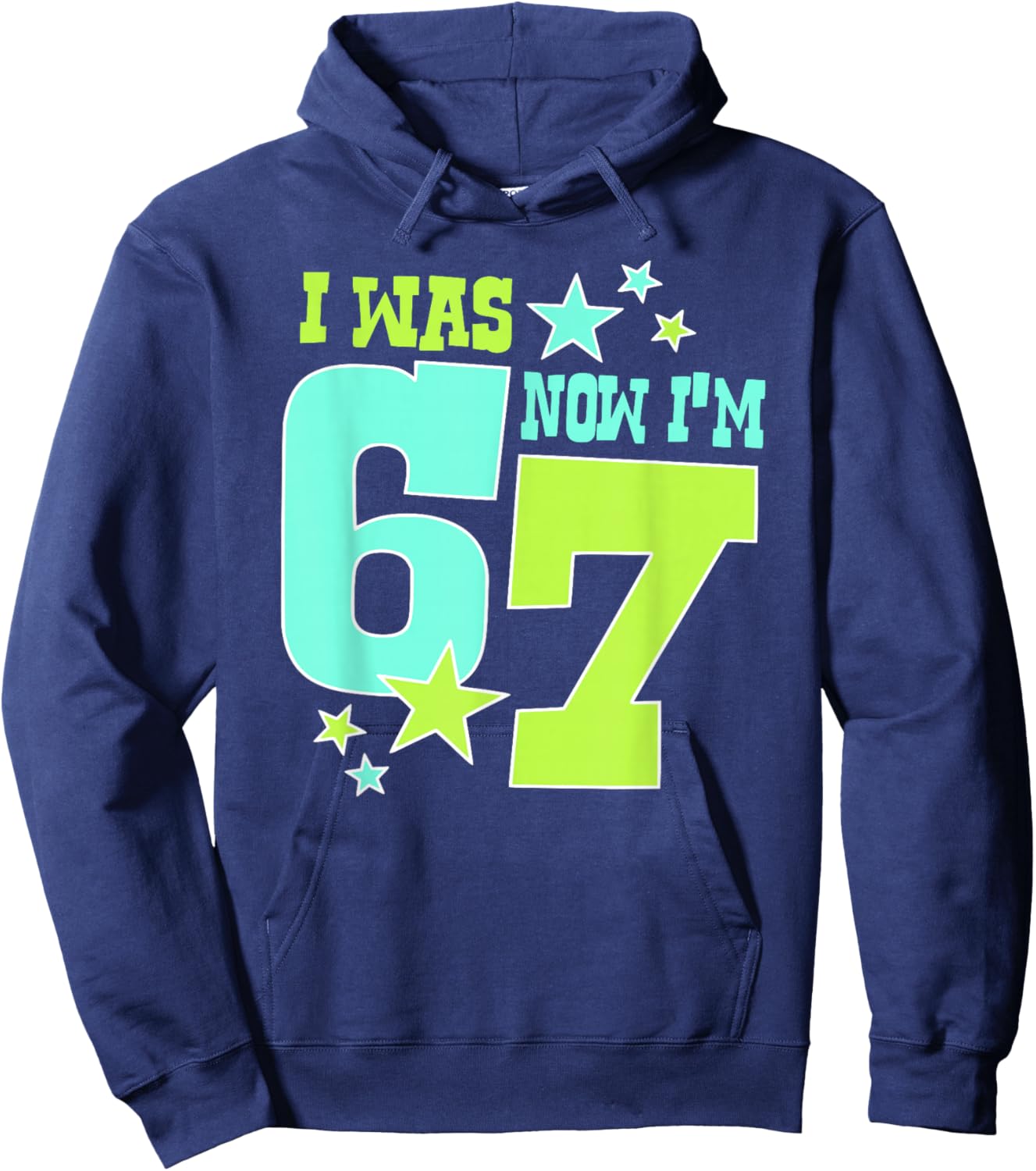 I was 6 Now I'm 7 Funny 7th Birthday Kids Hoodie - Hoodie | Navy