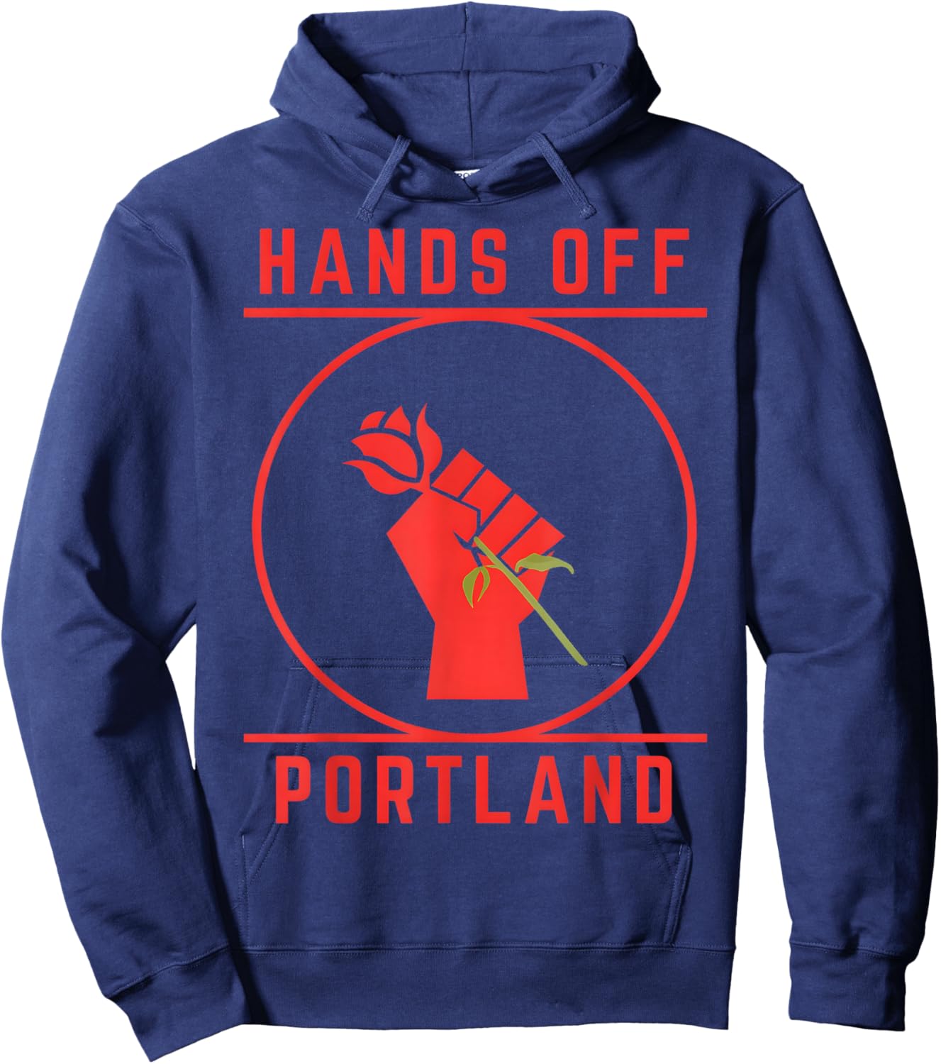 Hands Off Portland Protest Hoodie - Hoodie | Navy