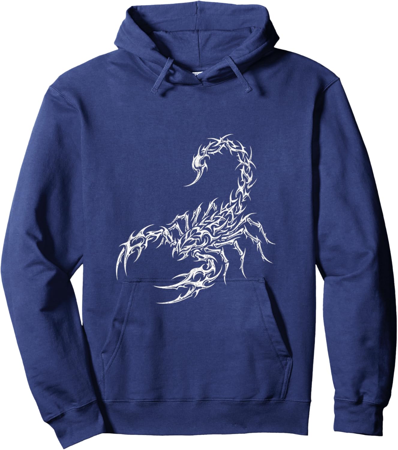 Cyber Sigilism Scorpion Y2K Grunge Tribal Hoodie - Hoodie | Navy