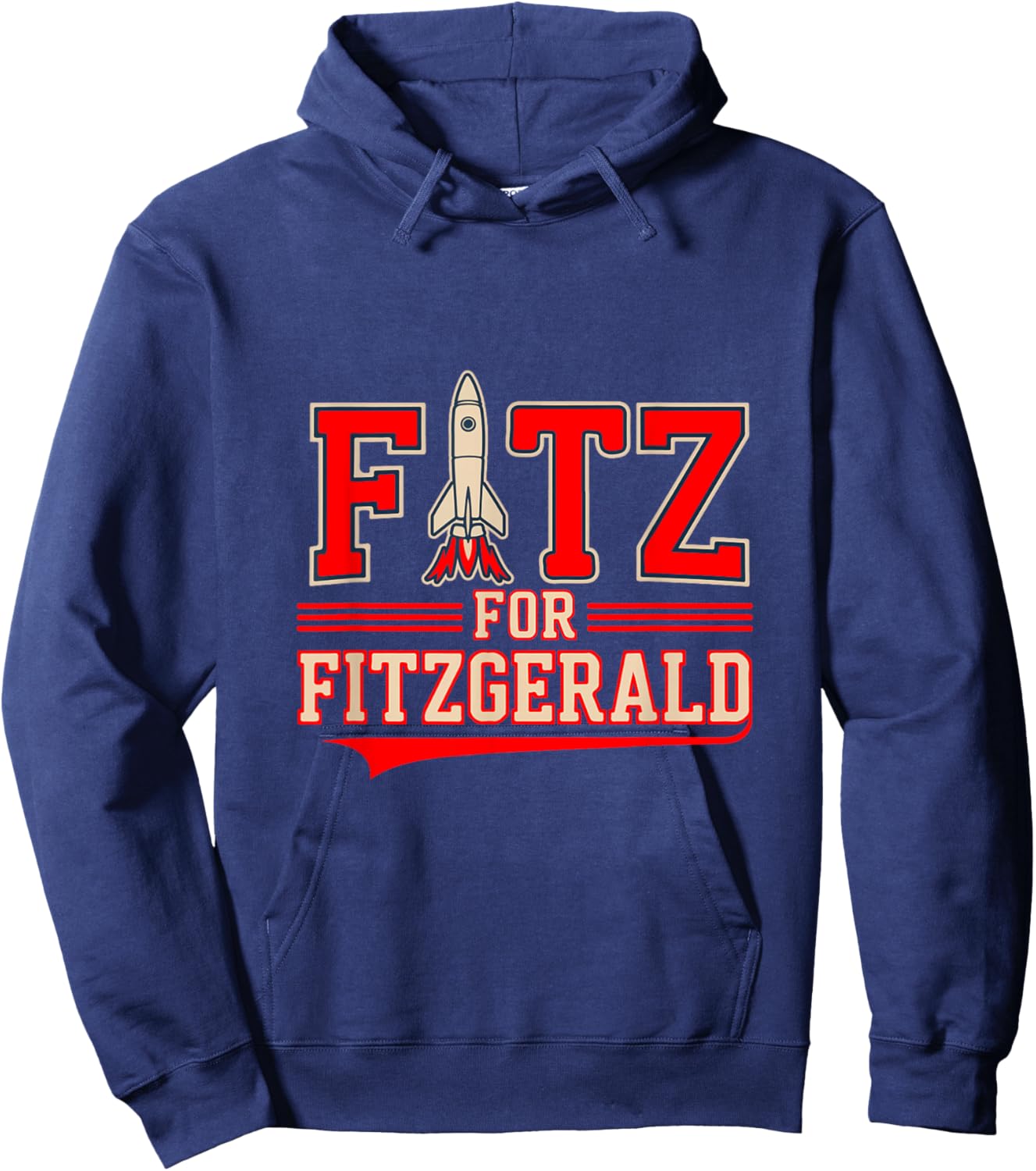 Custom Fitz for Fitzgerald Collegiate Style Hoodie - Hoodie | Navy
