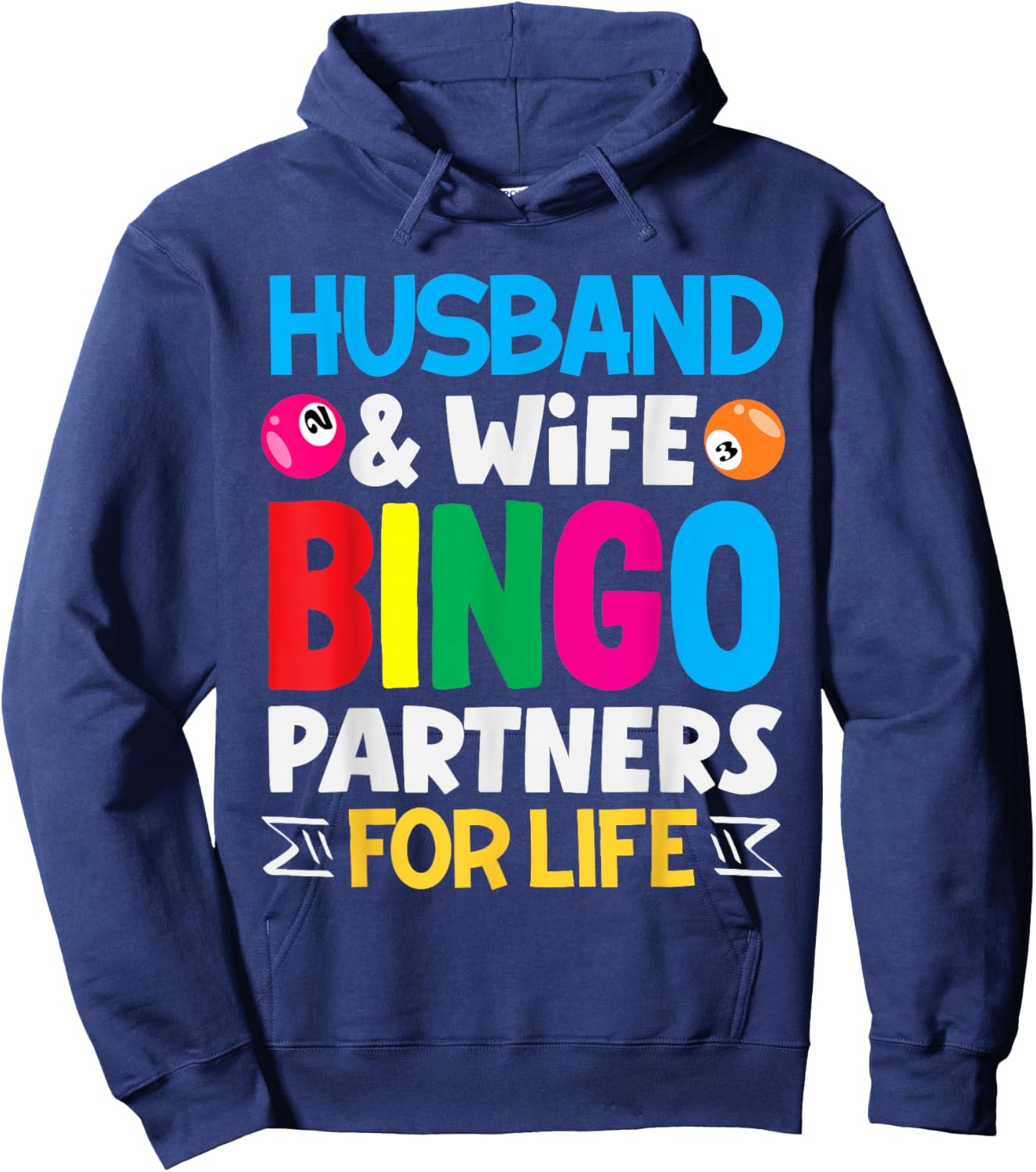 Husband Wife Bingo Partners for Life Hoodie - Hoodie | Navy