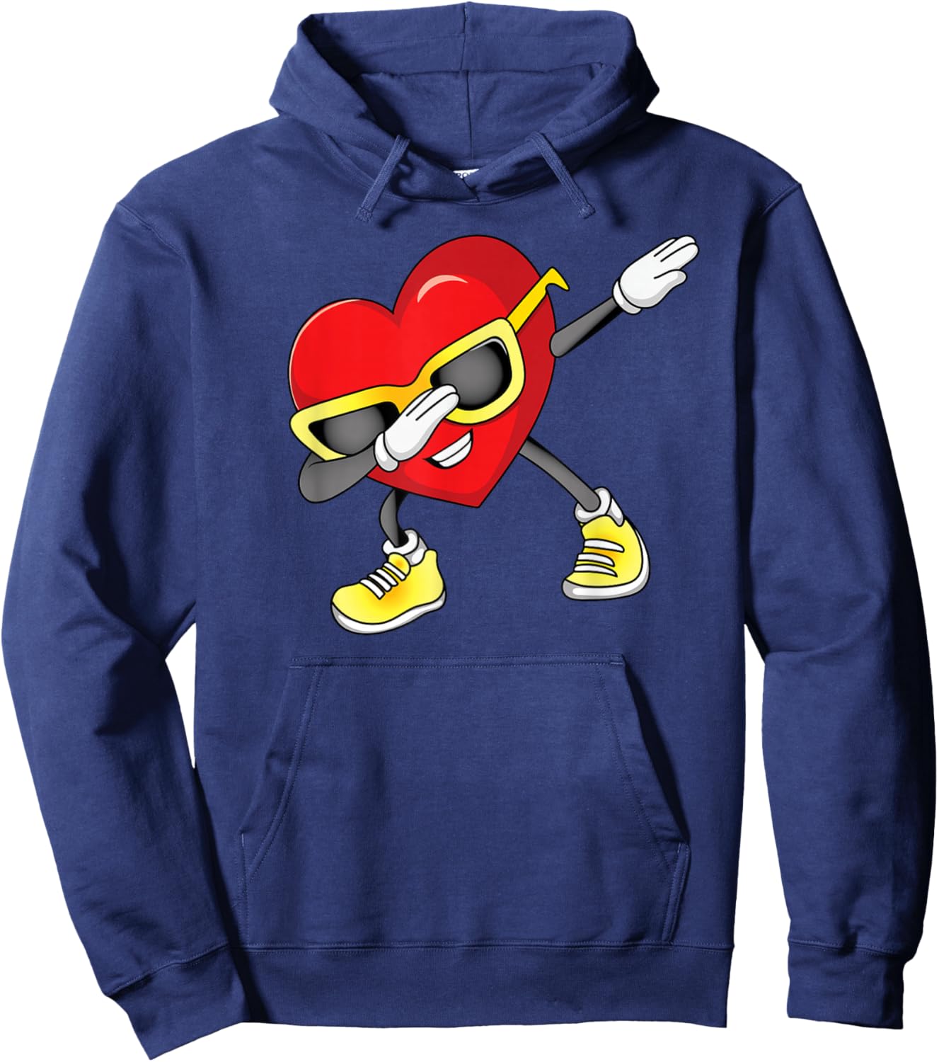 Dabbing Heart Meme Boys Valentine Hoodie - Hoodie | Navy