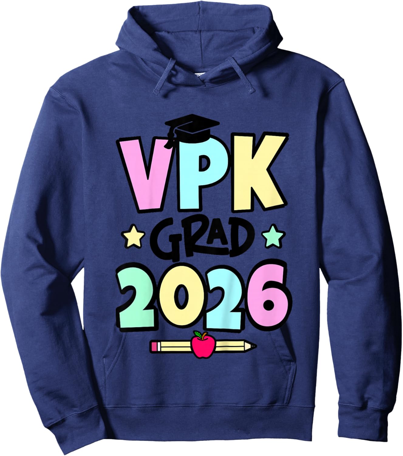 Kids VPK Graduation VPK Grad Girl 2026 Hoodie - Hoodie | Navy