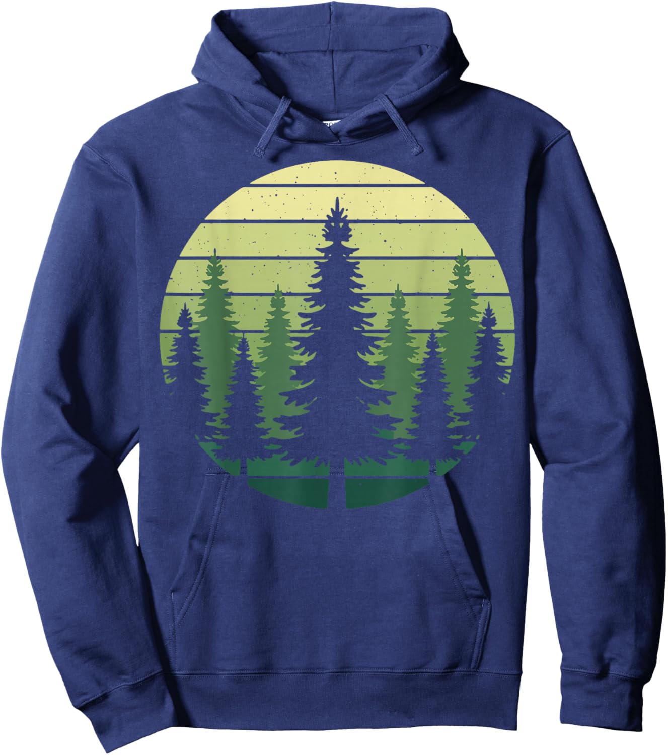 Forest Retro Nature Wildlife Outdoor Hoodie - Hoodie | Navy