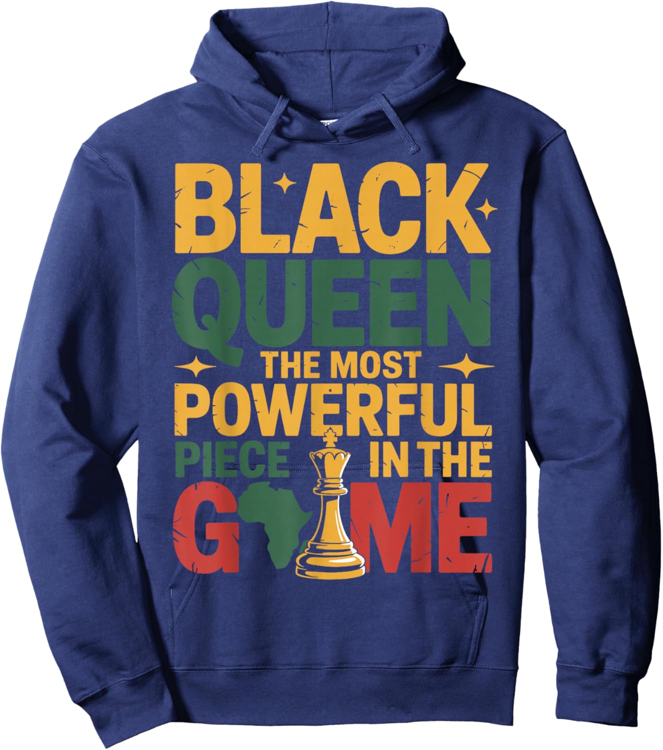 Black Queen The Most Powerful Piece in The Game Hoodie - Hoodie | Navy