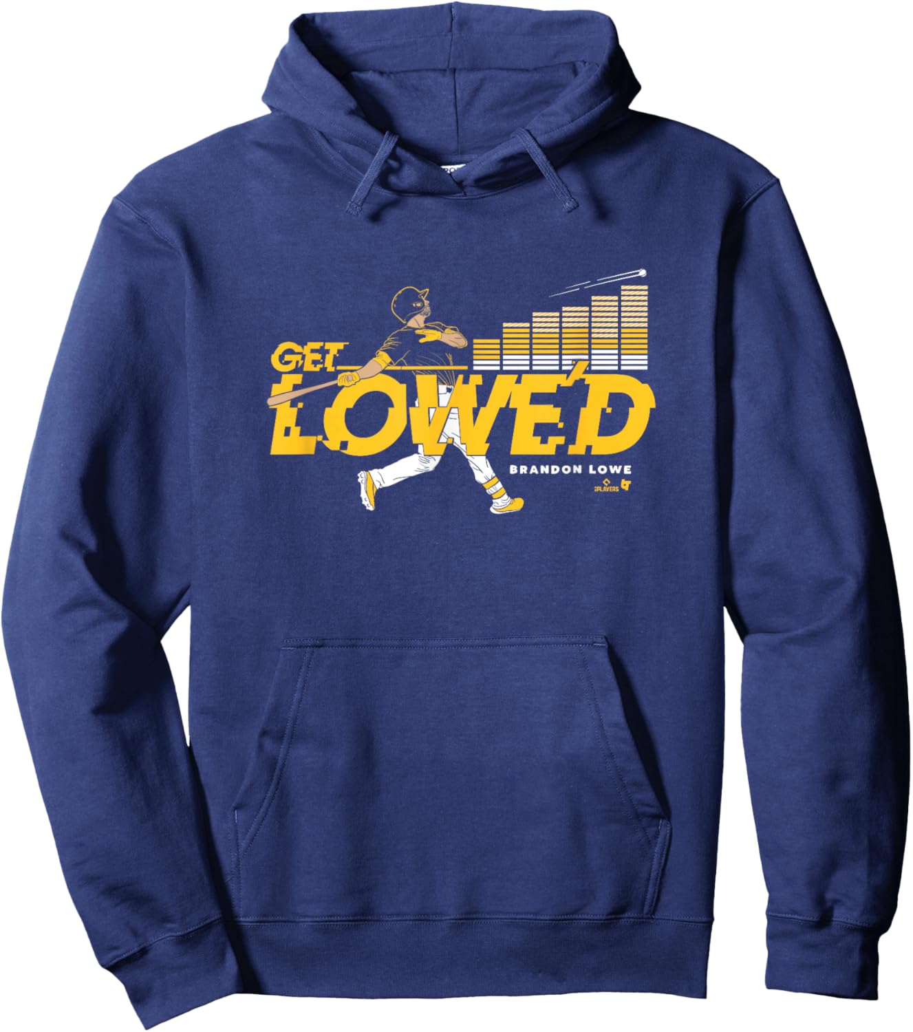 Brandon Lowe - Get Lowe'd - Pittsburgh Baseball Hoodie - Hoodie | Navy