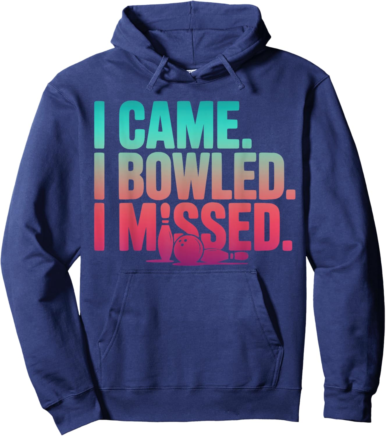 Bowling Player I Came Bowled Missed Bowler Kids Hoodie - Hoodie | Navy