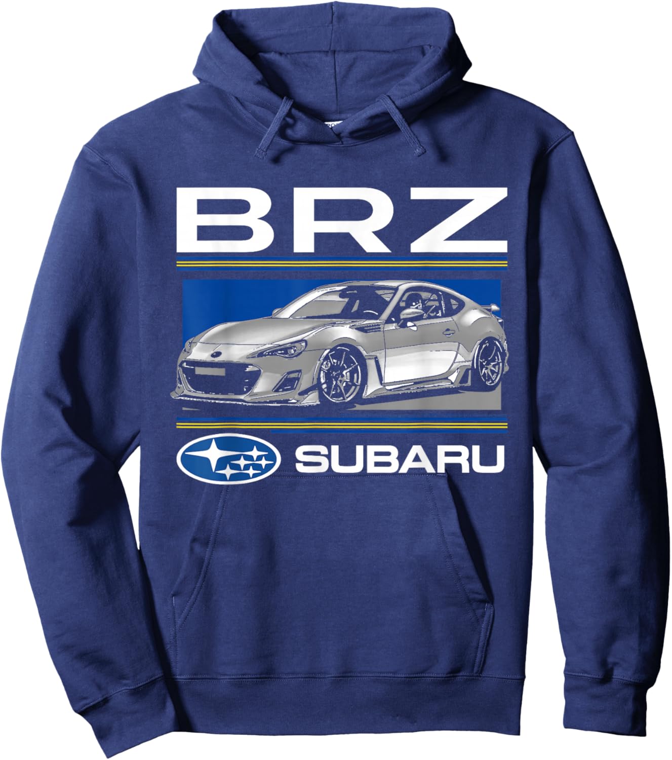 Subaru BRZ JDM Modern Sports Car with Logo Hoodie - Hoodie | Navy