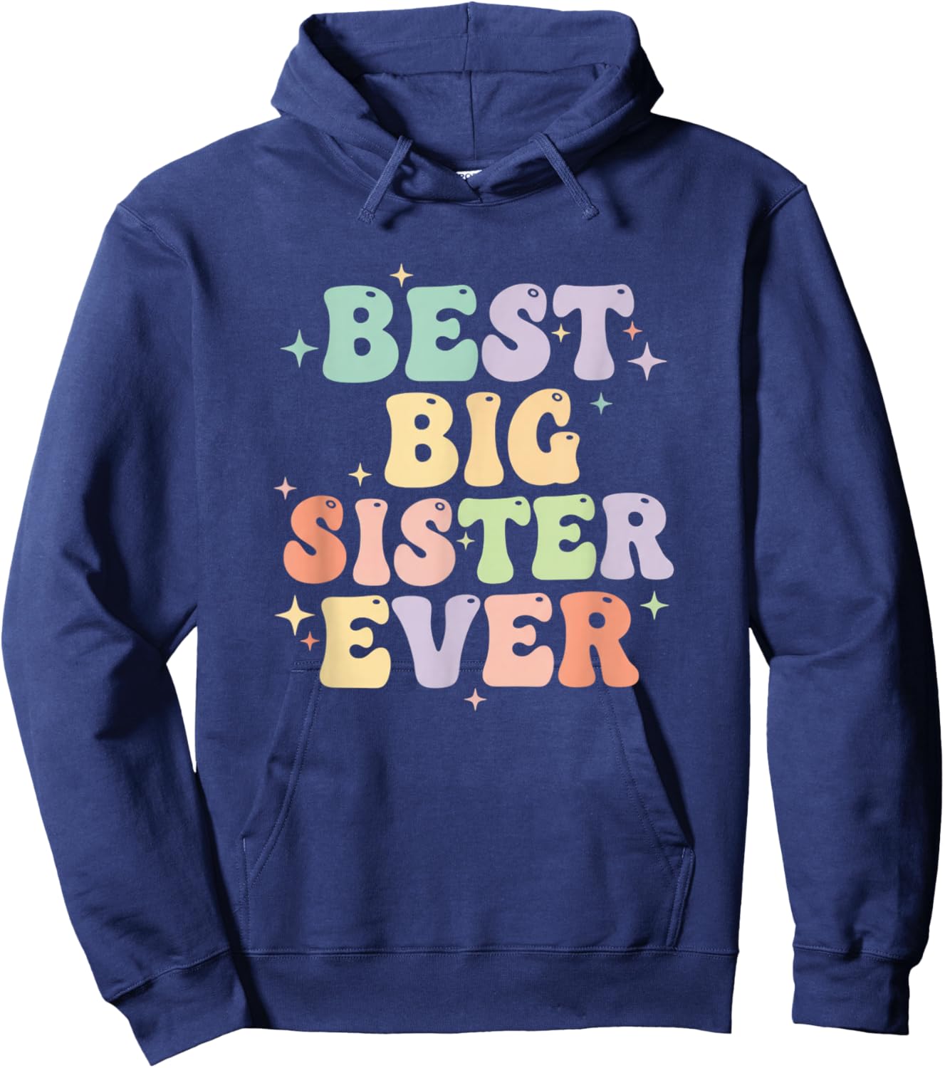 Best Big Sister Ever Announcement for Girls Hoodie - Hoodie | Navy